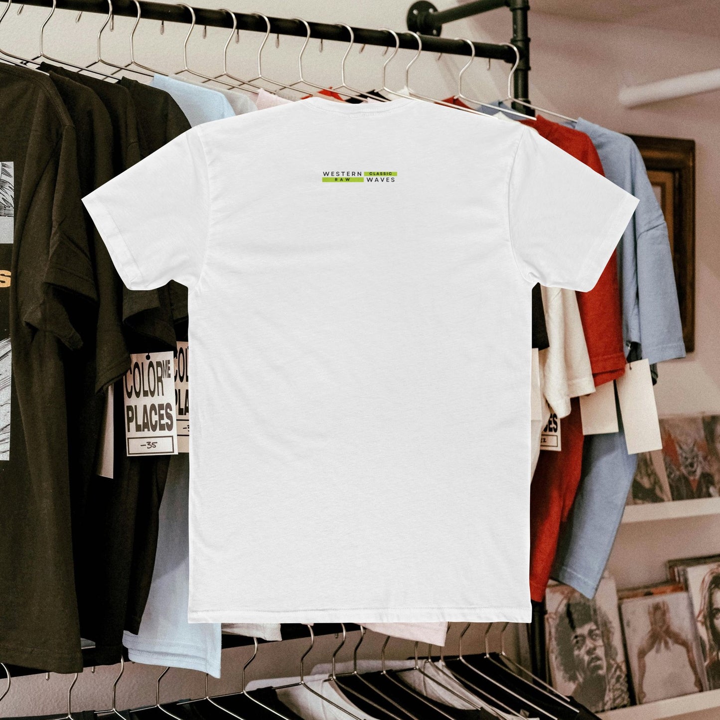 Unisex Cotton Crew Tee_ N4+ Series USCCTEE PT2WW001_ Limited Edition High Quality Print Statement by WesternWaves: