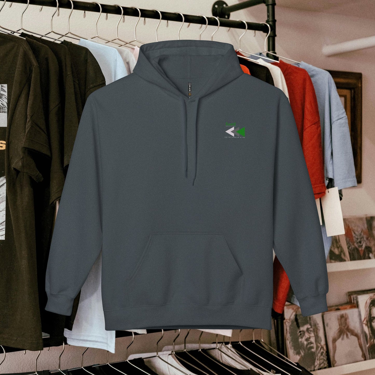 Unisex Midweight Softstyle Fleece Hoodie_ N2+ Series USMWSSFH PT2WW014_ Limited Edition Luxuriously Soft 100% Cotton Face by WesternWaves: