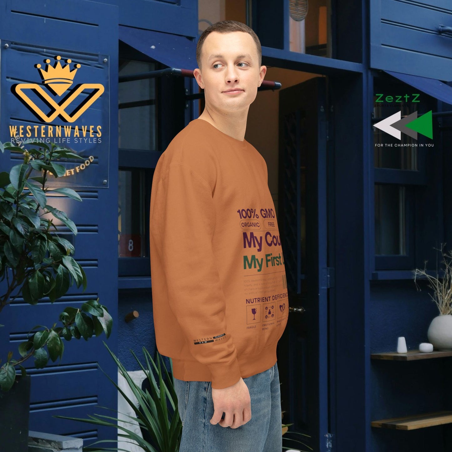 Unisex Lightweight Sweatshirt_ N7+ Series USLWSS PT2WW001_ Limited Edition by WesternWaves: