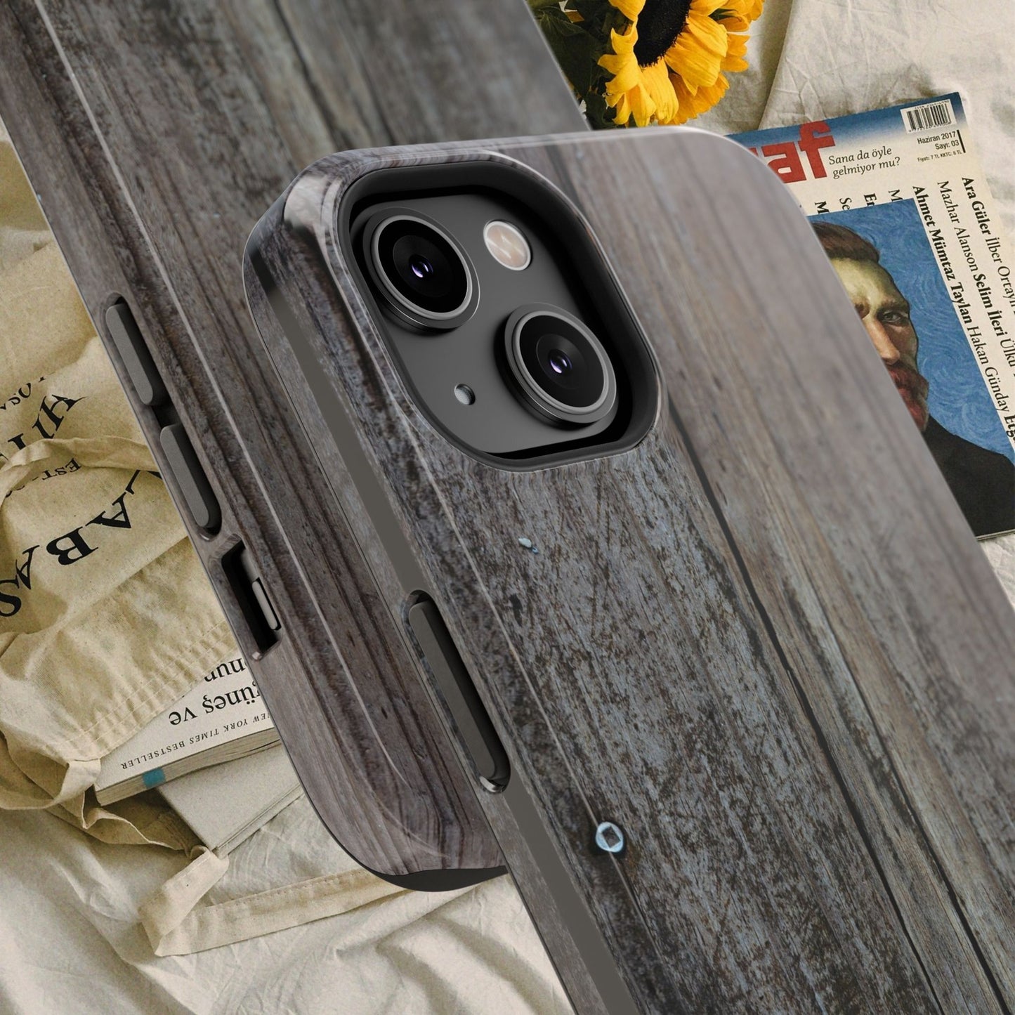 Impact-Resistant Tough Cases_ iPhone Case_ Series N8+ TCPCASE PT2WW006_ Limited Edition Wooden Grain Phone Case for iPhones by WesternWaves: