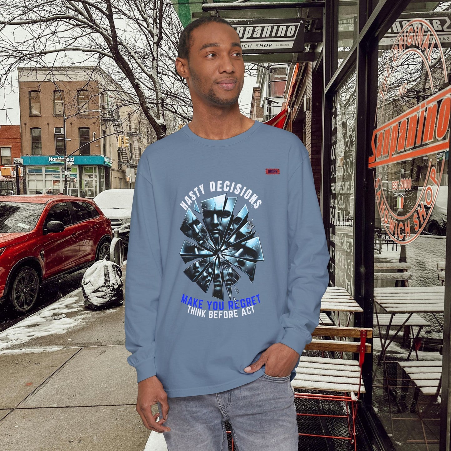Unisex Long Sleeve T-shirt_ Series N8+ USLSTS PT2WW001_ HSD 009_ Limited Edition Trendy Statement Apparel by WesternWaves: