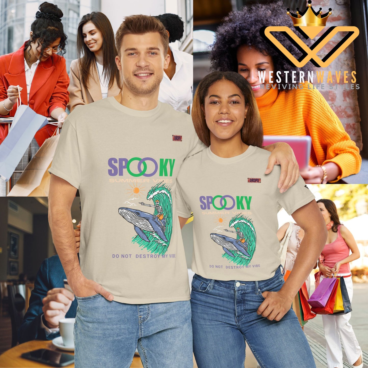 Unisex Heavy Cotton Tee_ Crafted from premium 100% cotton_ N2* Series UHCT PT2WV008_ Limited Edition Epitome of Comfort & Durability by WesternWaves: