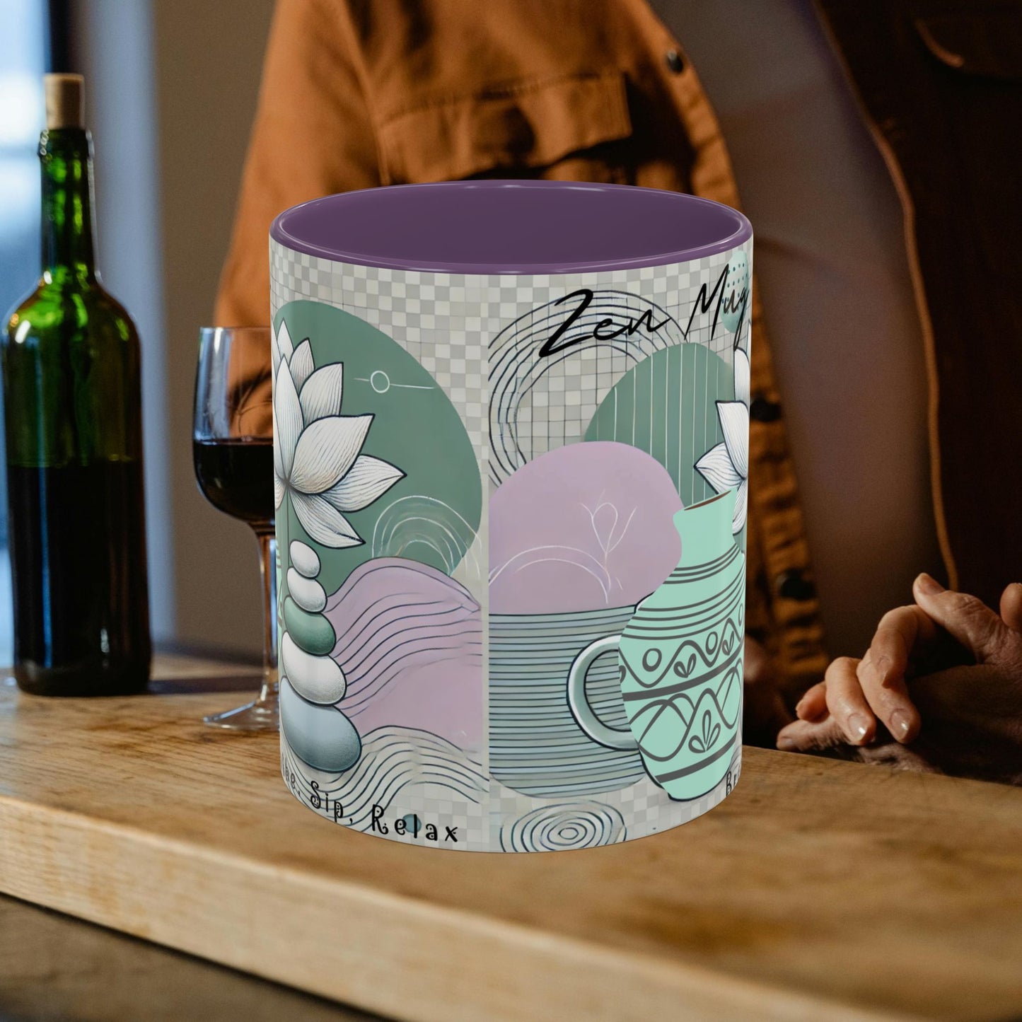 Accent Coffee Mug (11, 15oz) _ N3+ Series ACMUG PT2WW006_ Limited Edition Blend Style & Functionality by WesternWaves: