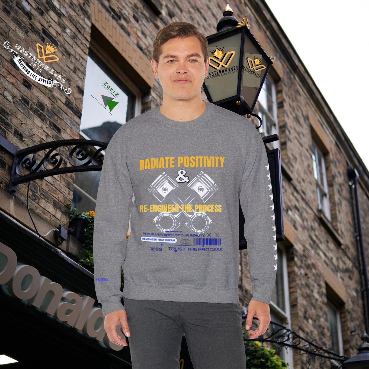 Unisex Heavy Blend™ Crewneck Sweatshirt_ N3+ Series UHBCSS PT2WW005_ Limited Edition Pure Luxury By WesternWaves: