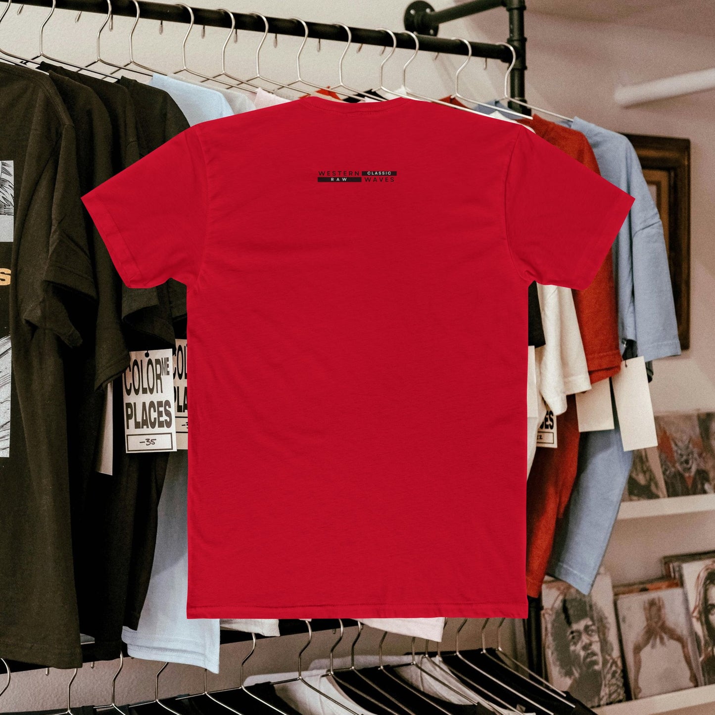 Unisex Cotton Crew Tee_ N4+ Series USCCTEE PT2WW001_ Limited Edition High Quality Print Statement by WesternWaves: