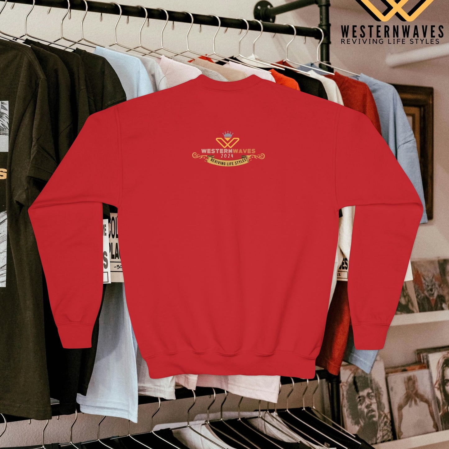 Youth Crewneck Sweatshirt_ N3+ Series YCNSS PT2WW001_ Limited Edition Perfect Companion for the School, Sports & Casual hangouts by WesternWaves: