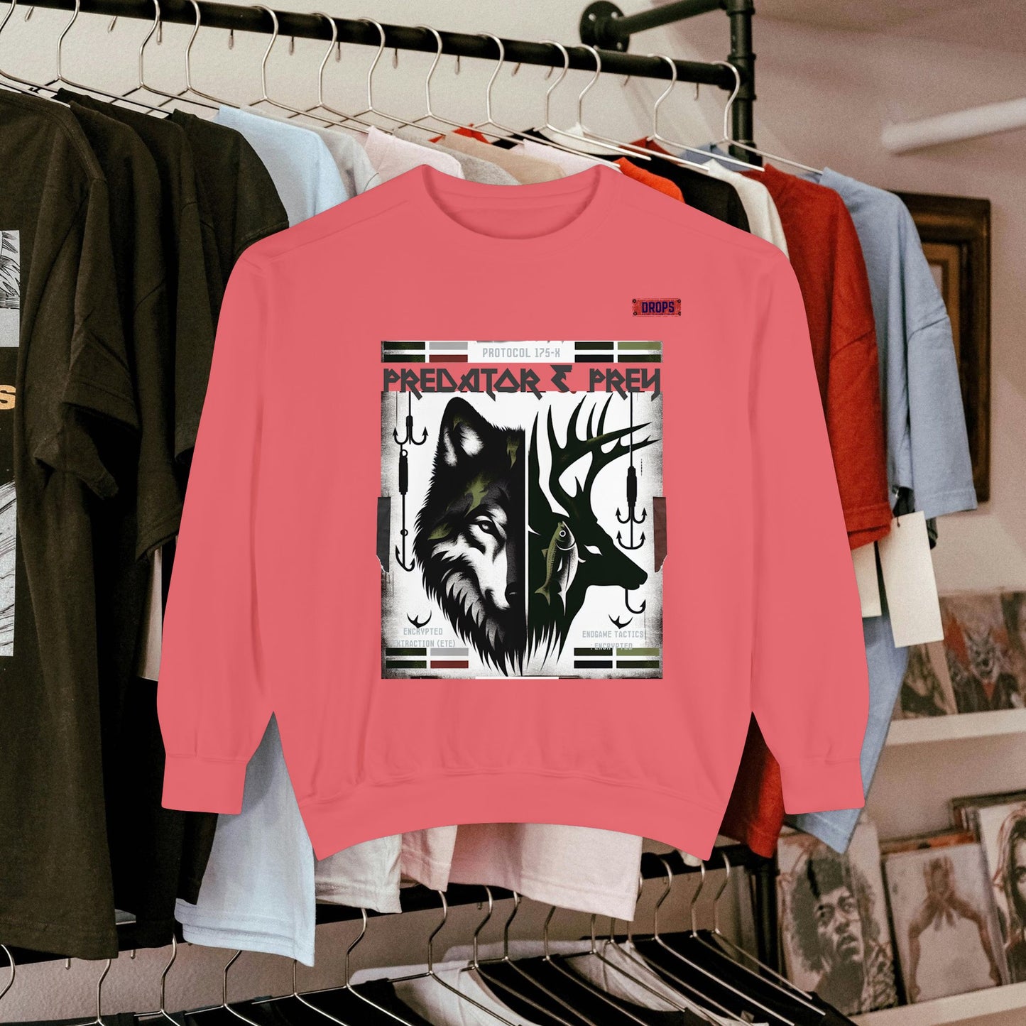 Predator & Prey Sweatshirt_ 03 Sep 2025_ Cozy Unisex Pullover, Nature Lover Apparel, Gifts for Wildlife Enthusiasts, Fall Fashion Layer
