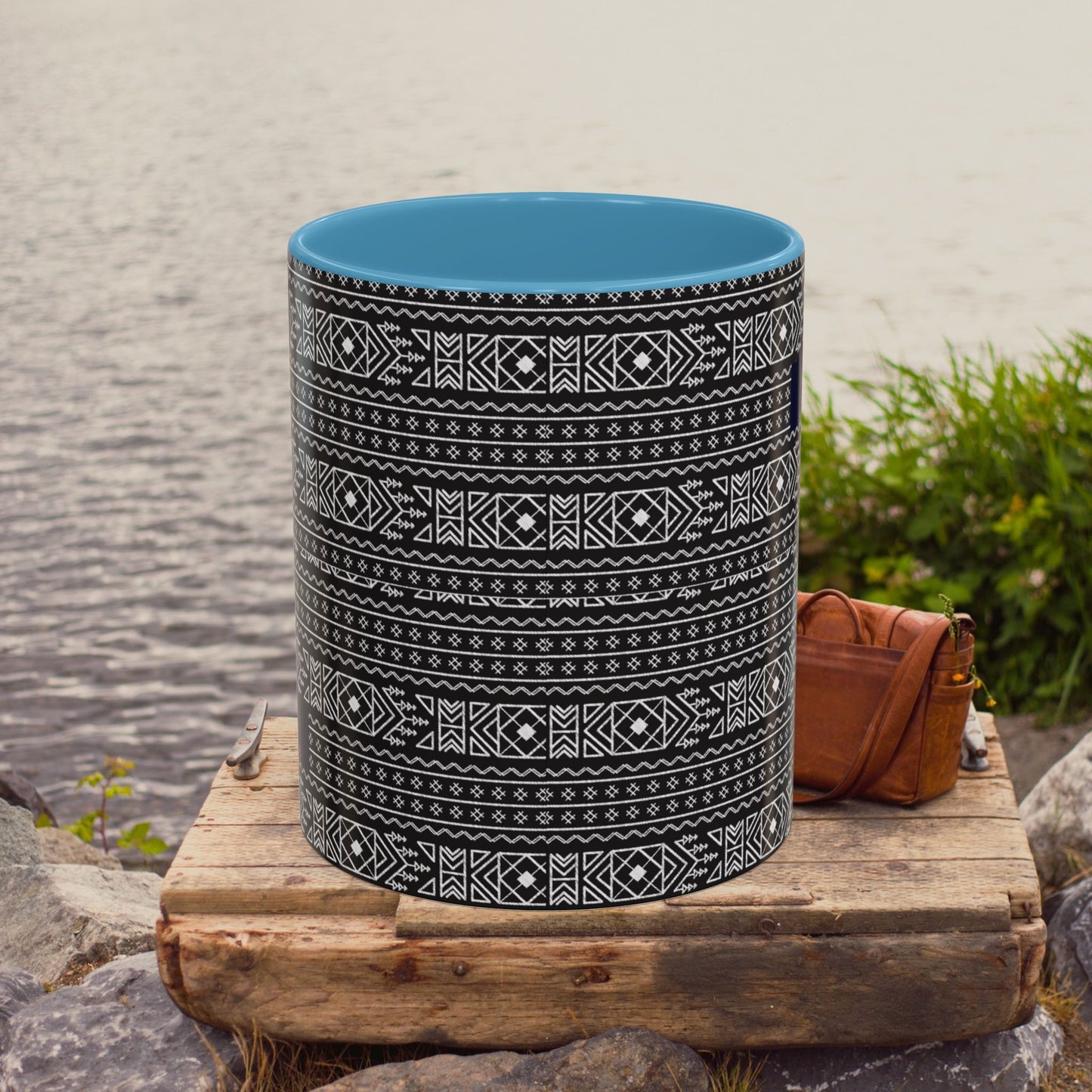 Accent Coffee Mug 11, 15oz_ N2 Series ACM11OZ PT2WW007_ Vibrant Limited Edition Design by WesternWawes: