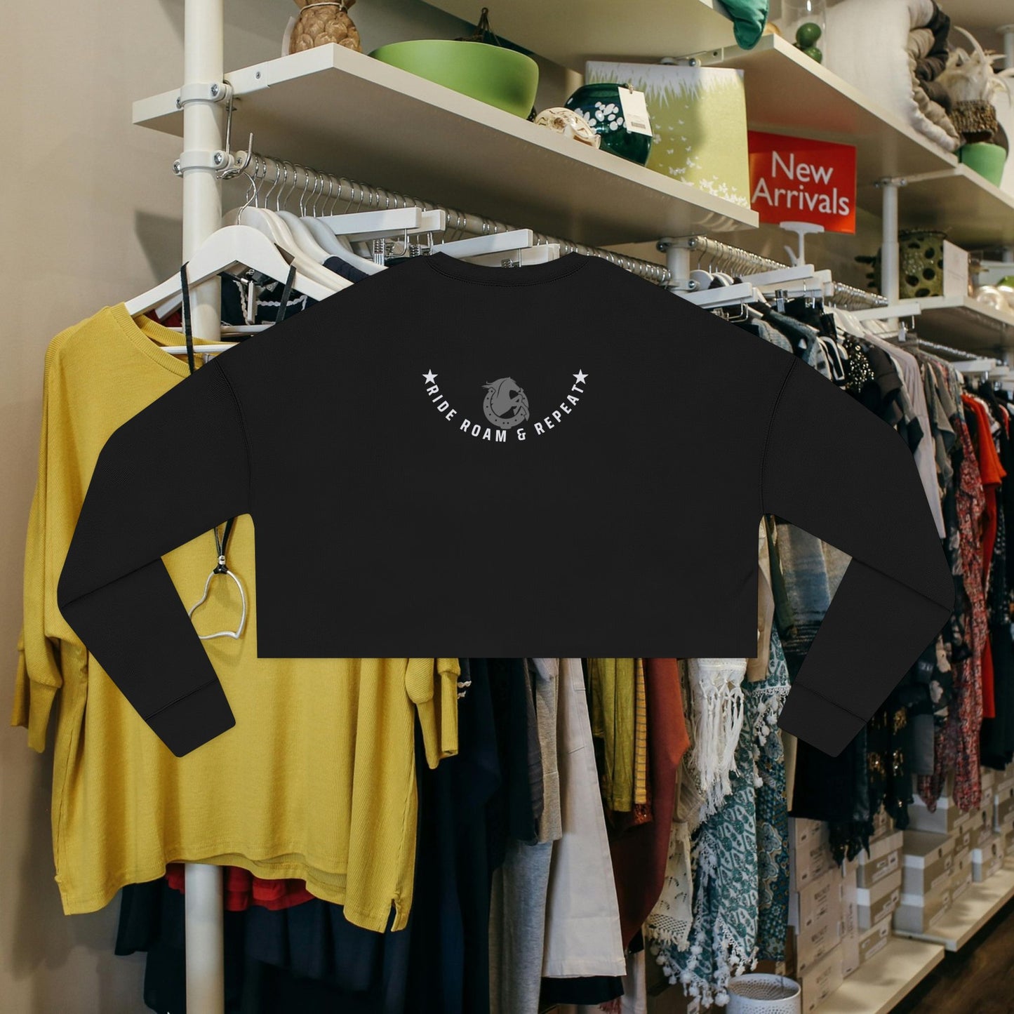Women's Cropped Sweatshirt_ N2+ Series WCSS PT2WW002_ Limited Edition Utmost Comfort by WesternWaves: