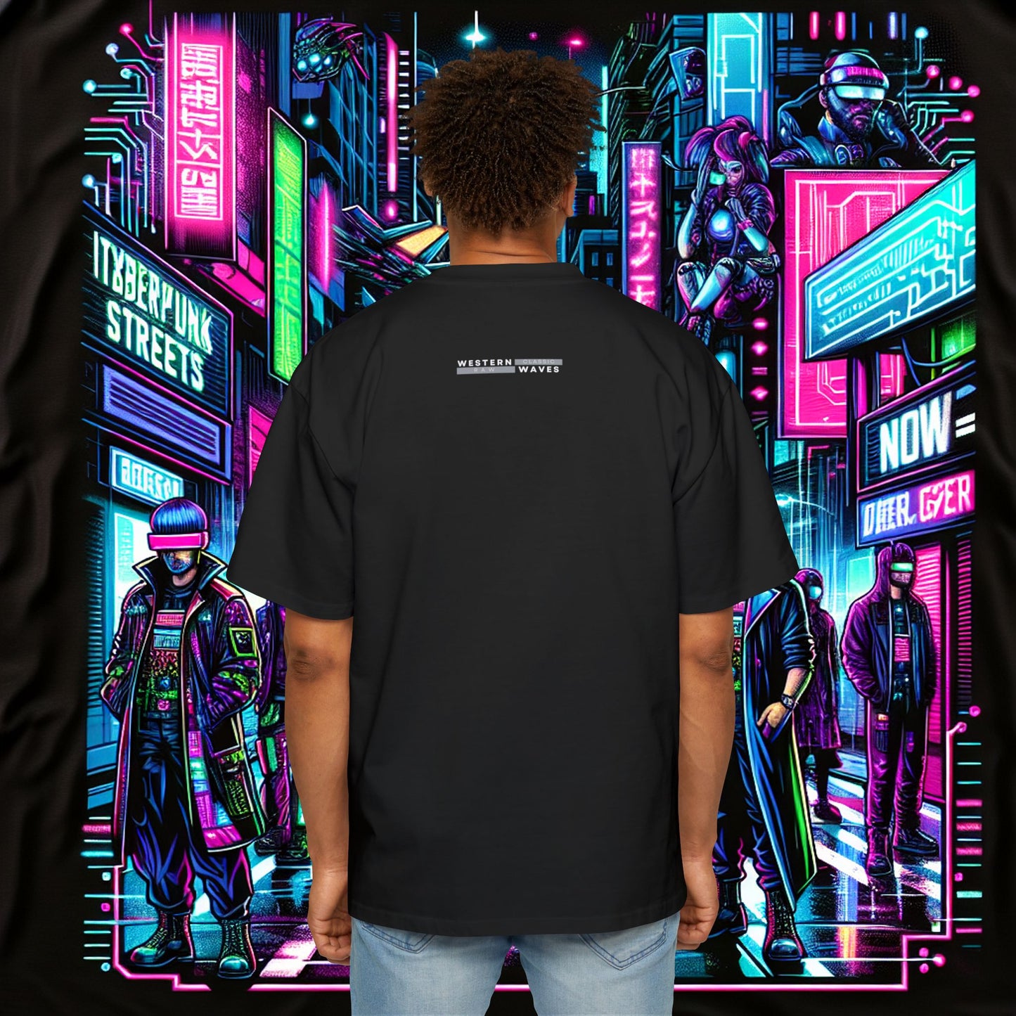 Men's Oversized Graphic Tee_ Series N8+ MENSOSGTEE PT2WW001_ Series SHD 008_ Limited Edition Unique Casual Wear by WesternWaves: