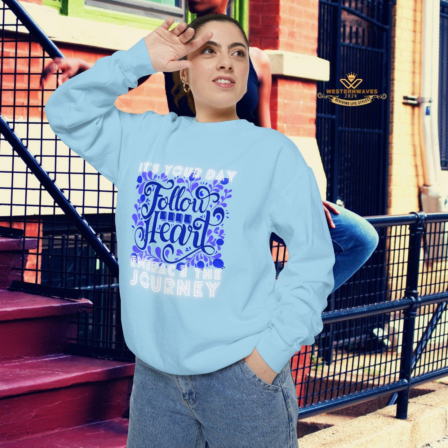 Unisex Garment-Dyed Sweatshirt_ N3+ Series UGDSS PT2WW002_ Limited Edition by WesternWaves_
