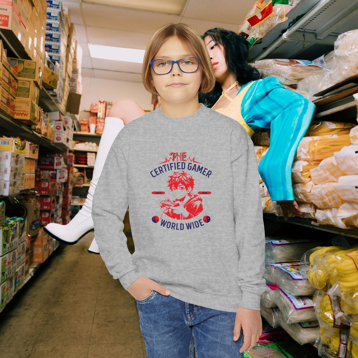 Youth Crewneck Sweatshirt_ N2+ Series YCNSS PT2WW004_ Limited Edition Perfect Companion for the School, Sports & Casual hangouts by WesternWaves: