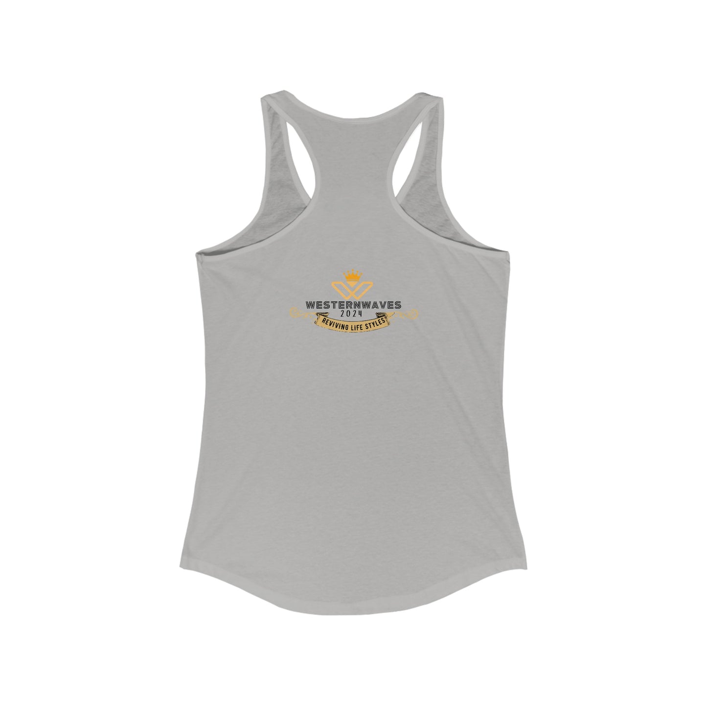Women's Ideal Racerback Tank_ N2+ Series WIRBT PT2WW004_ Limited Edition Design for Comfort and Style by WesternWaves: