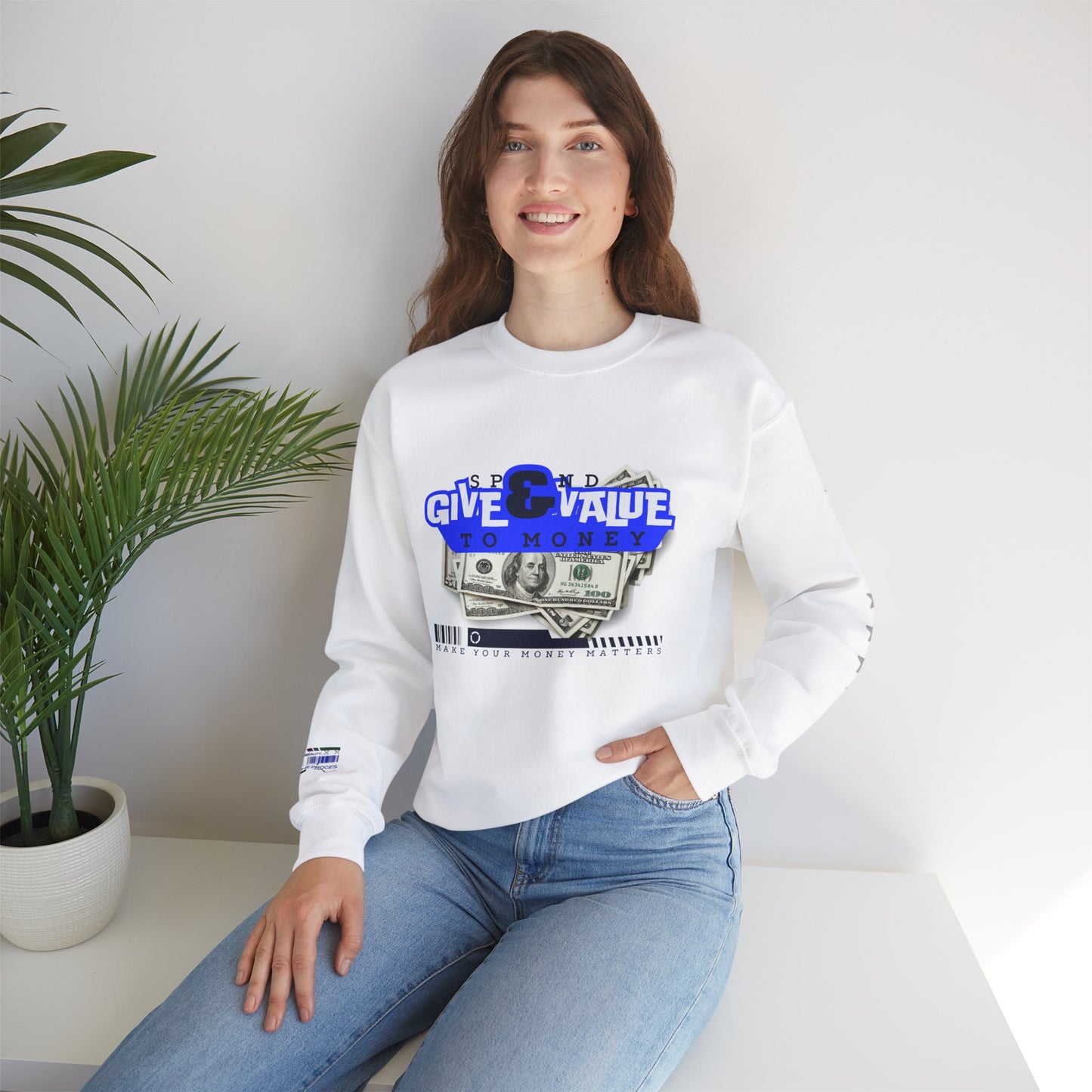Unisex Heavy Blend™ Crewneck Sweatshirt_ N3+ Series UHBCSS PT2WW036_ Limited Edition Pure Luxury By WesternWaves: