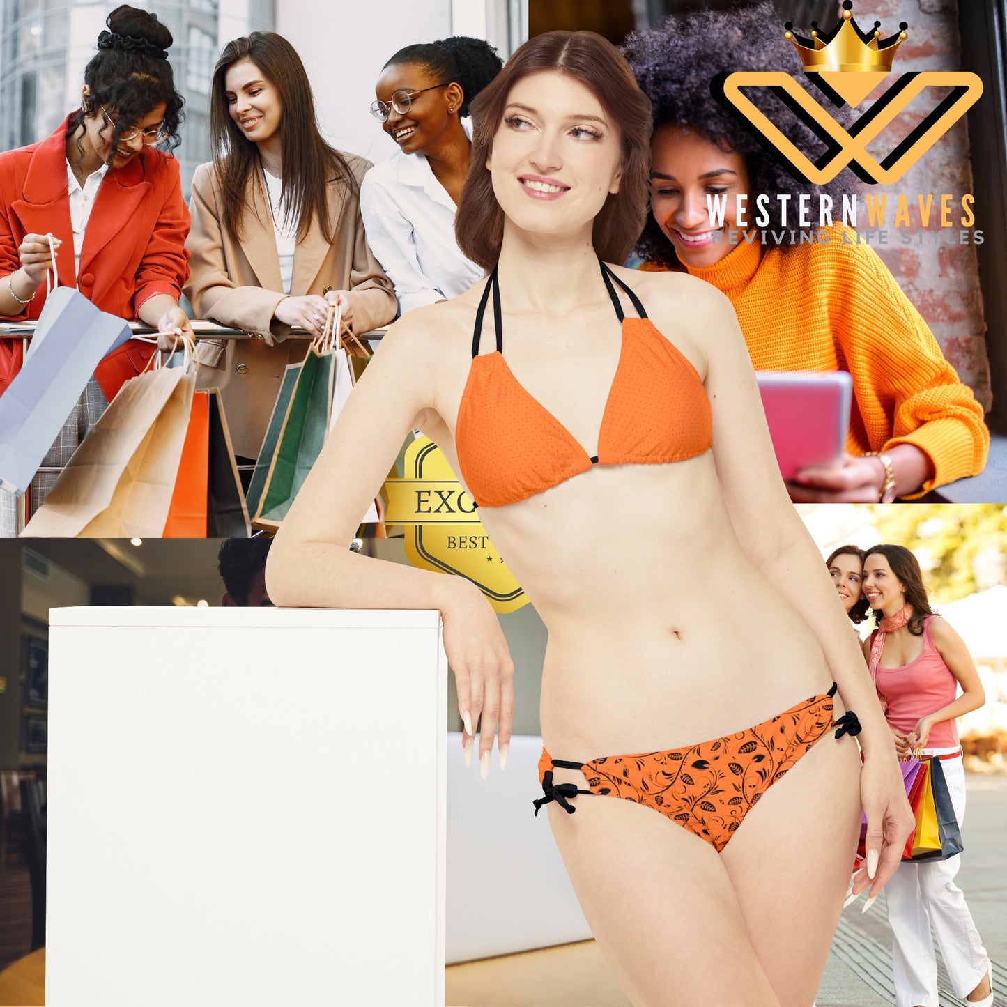 Strappy Bikini Set (AOP)_ N+ Series SBS(AOP) PT2WW004_Limited Edition by WesternWaves