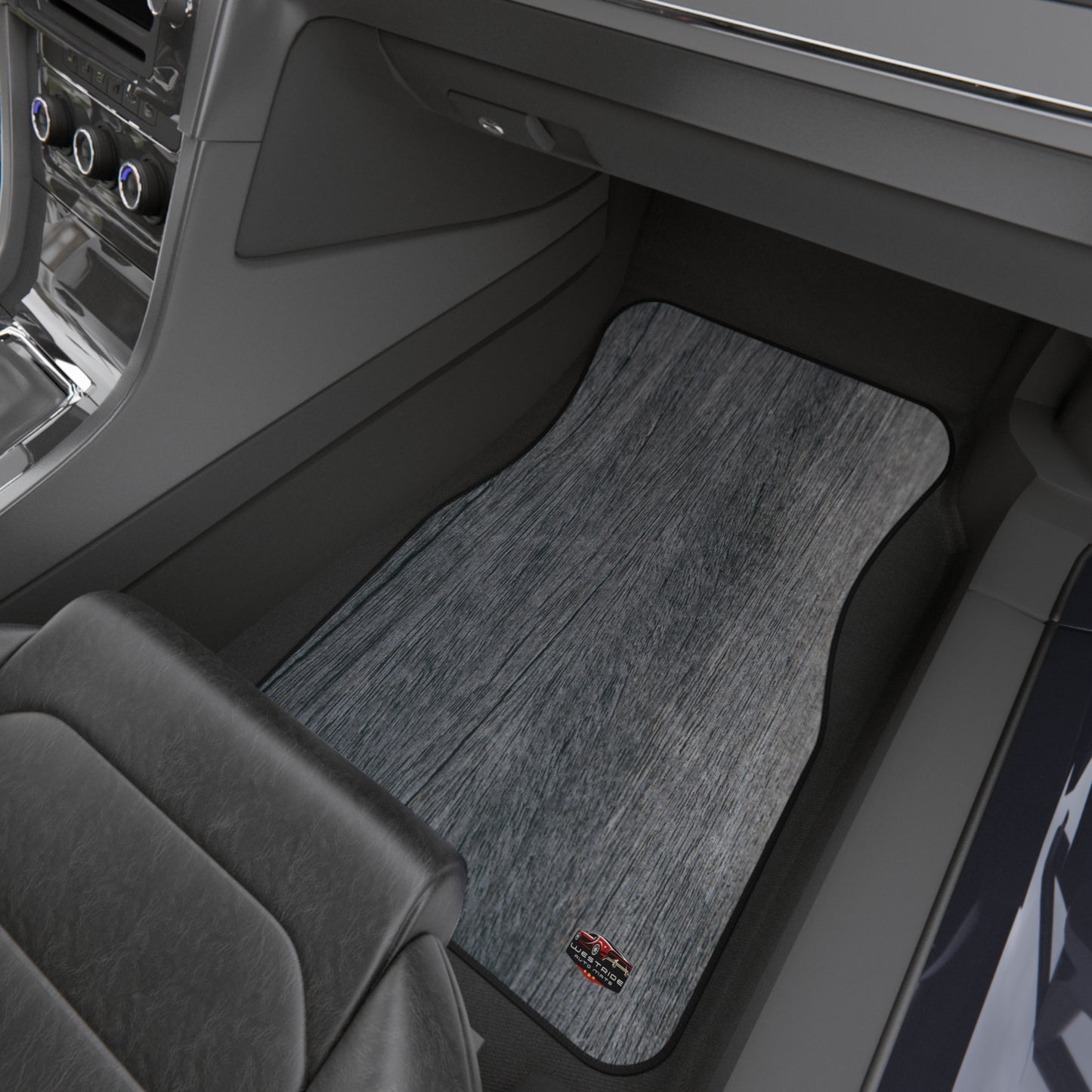 Car Floor Mats Set of 4- Rustic Wood Effect_ Series N8+ CMSO4RWE PT2WW001_ Limited Edition Stylish Floor Liners by WesternWaves: