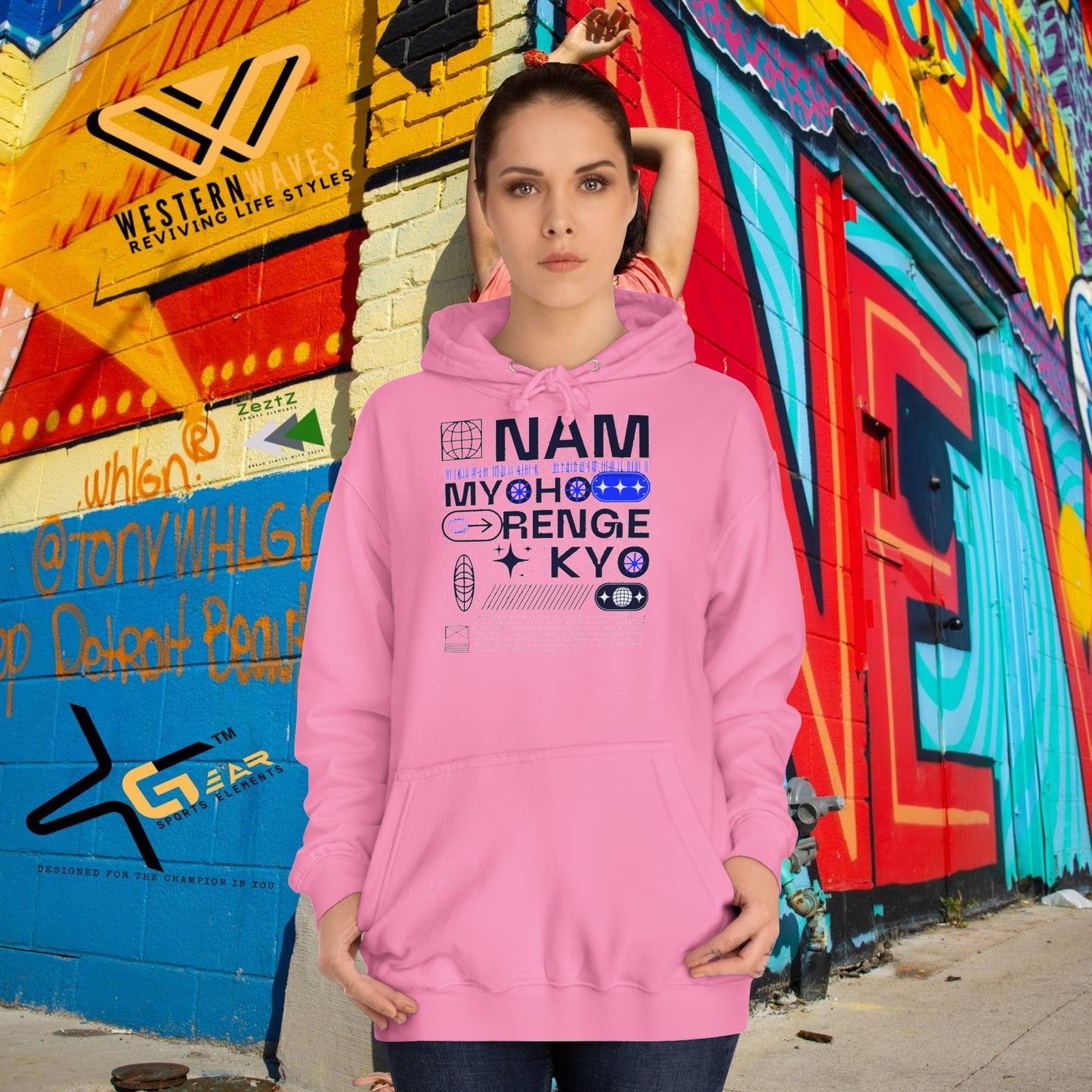Unisex College Hoodie_ N2+ Series USCH PT2WW005_ Limited Edition Timeless Unisex Design by WesternWaves: