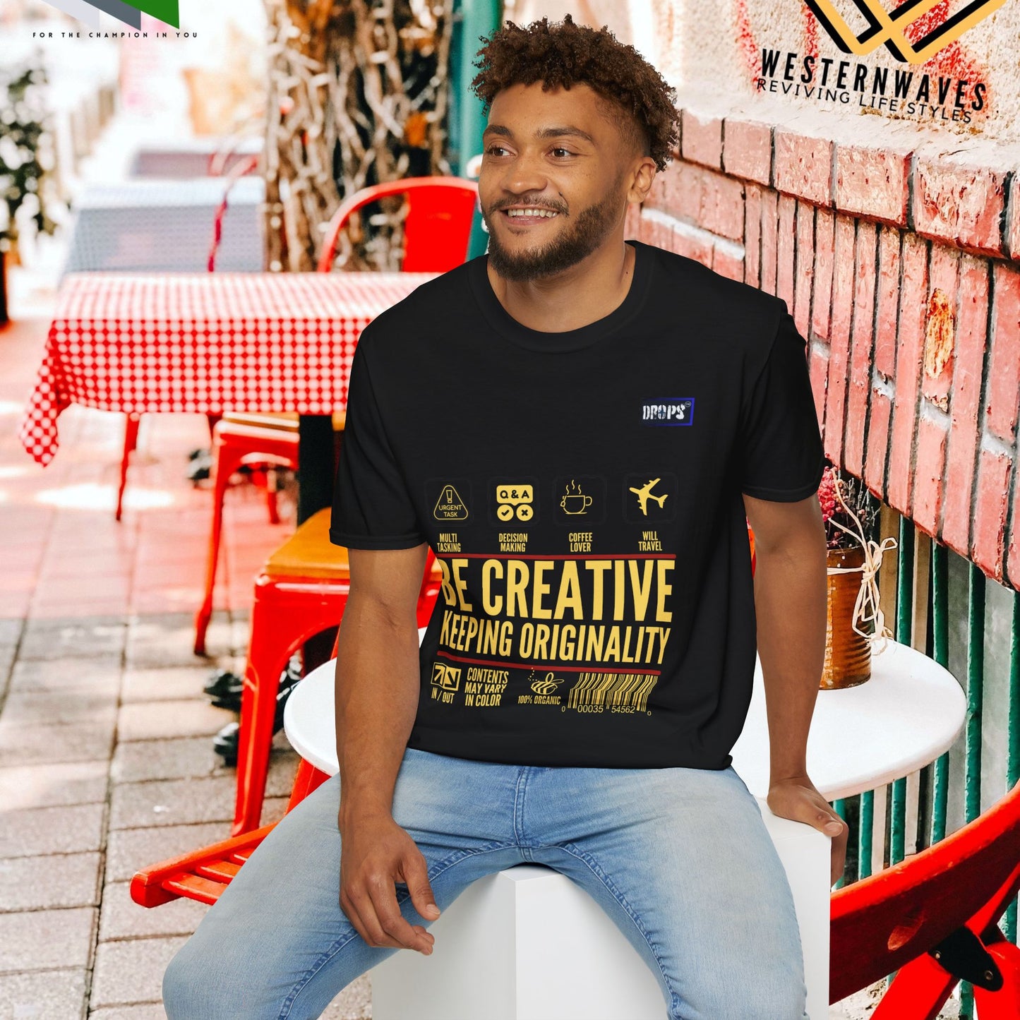 Unisex Softstyle T-Shirt_ N2+ Series USSTS FT2WW007_ Redefine Relaxation Limited Edition by WesternWaves: