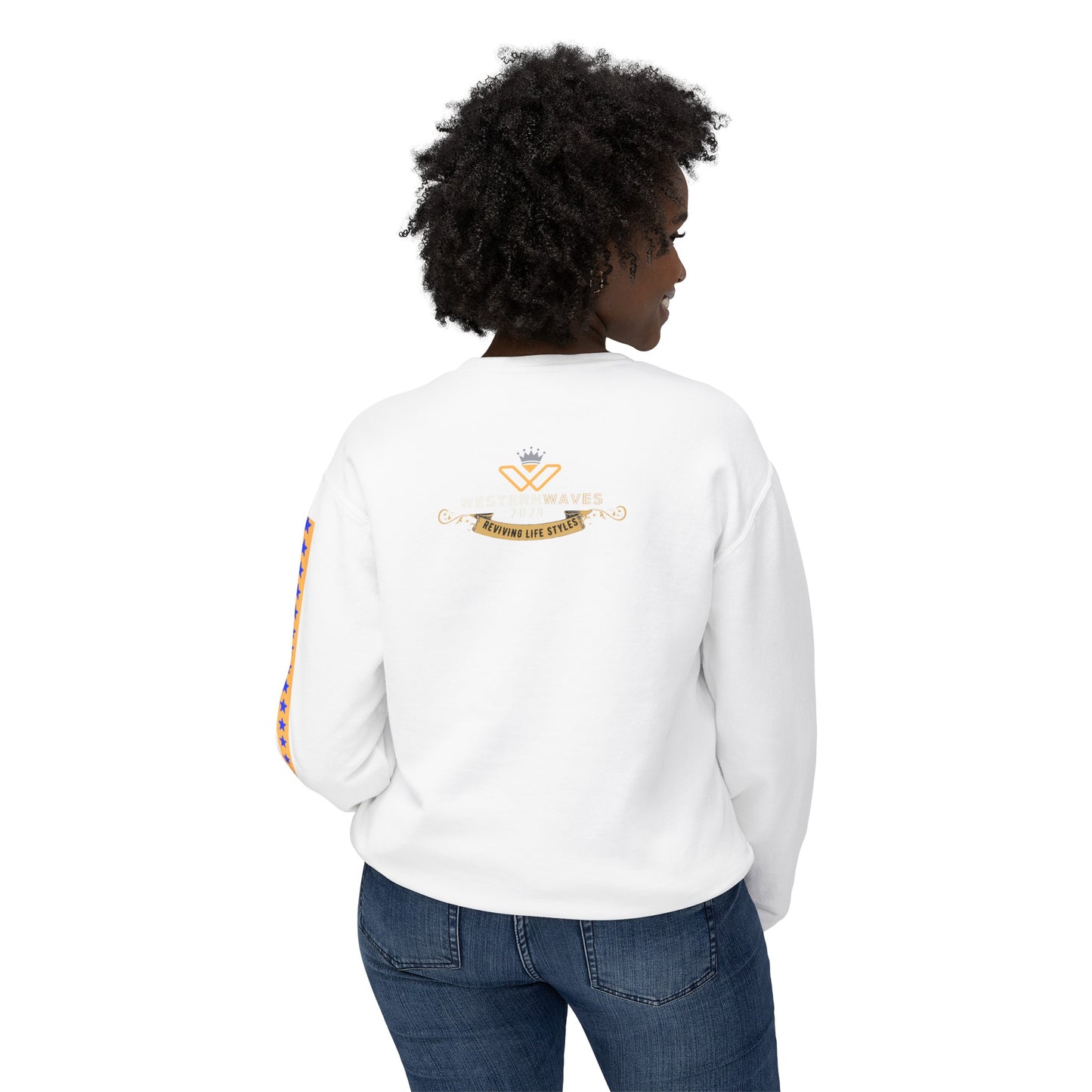 Unisex Lightweight Crewneck Sweatshirt_ N2+ Series ULWCSS PT2WW003_ Limited Edition Unparalleled Quality by WesternWaves: