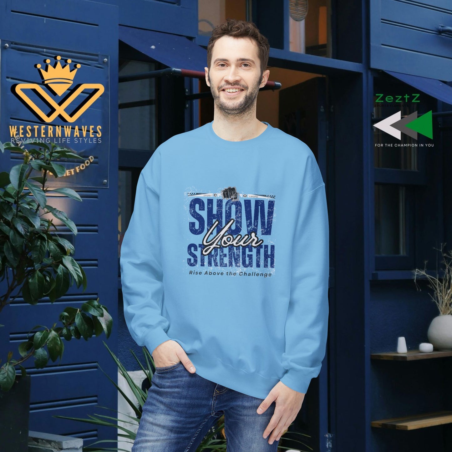 Unisex Midweight Softstyle Fleece Crewneck Sweatshirt_ N2+ Series USMWSSFCNSS PT2WW010_ Limited Edition Stylish Eco-conscious Raw Classic by WesternWaves: