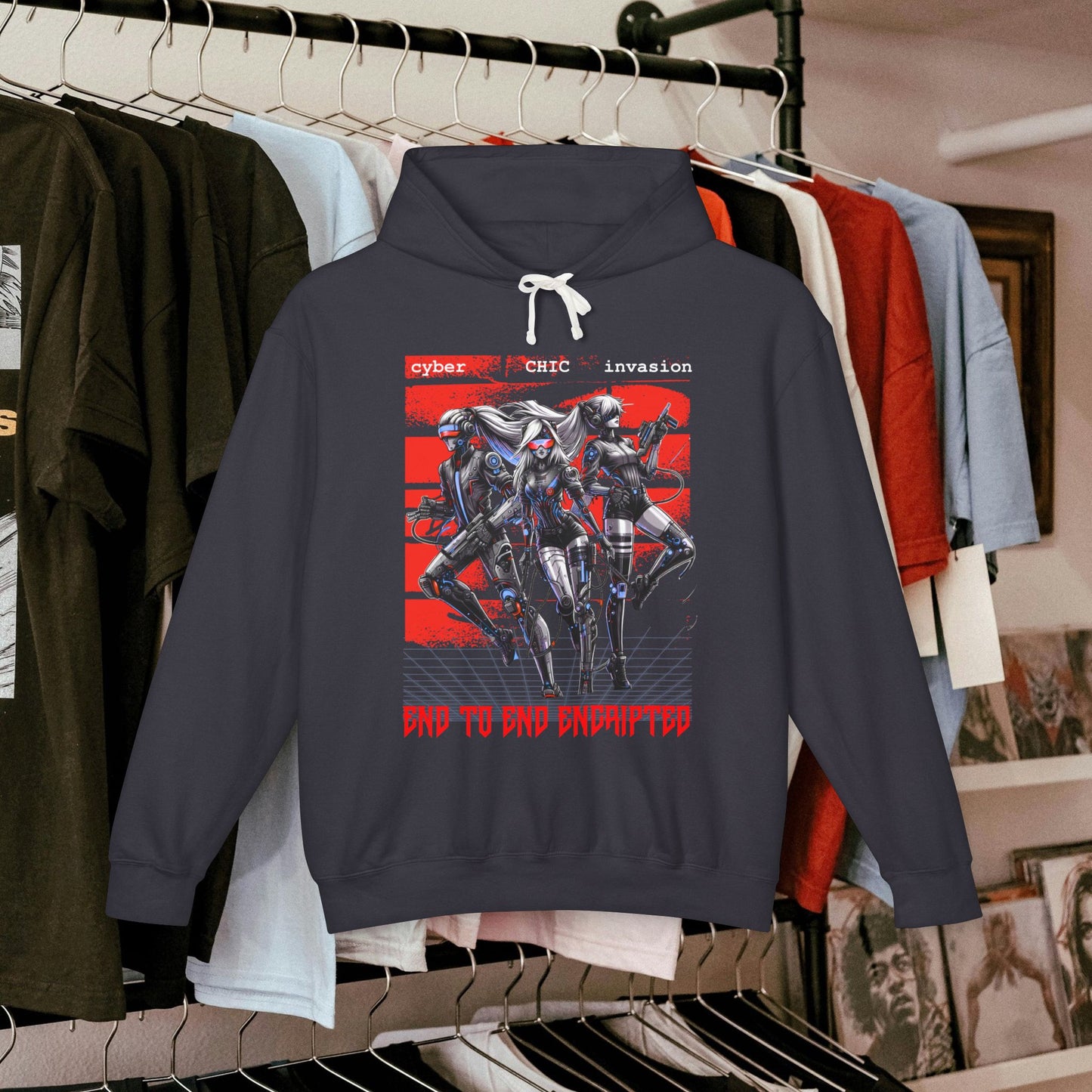 Unisex Lightweight Hooded Sweatshirt_ Series UWD 051_ Limited Edition Raw Streetwear by WesternWaves: