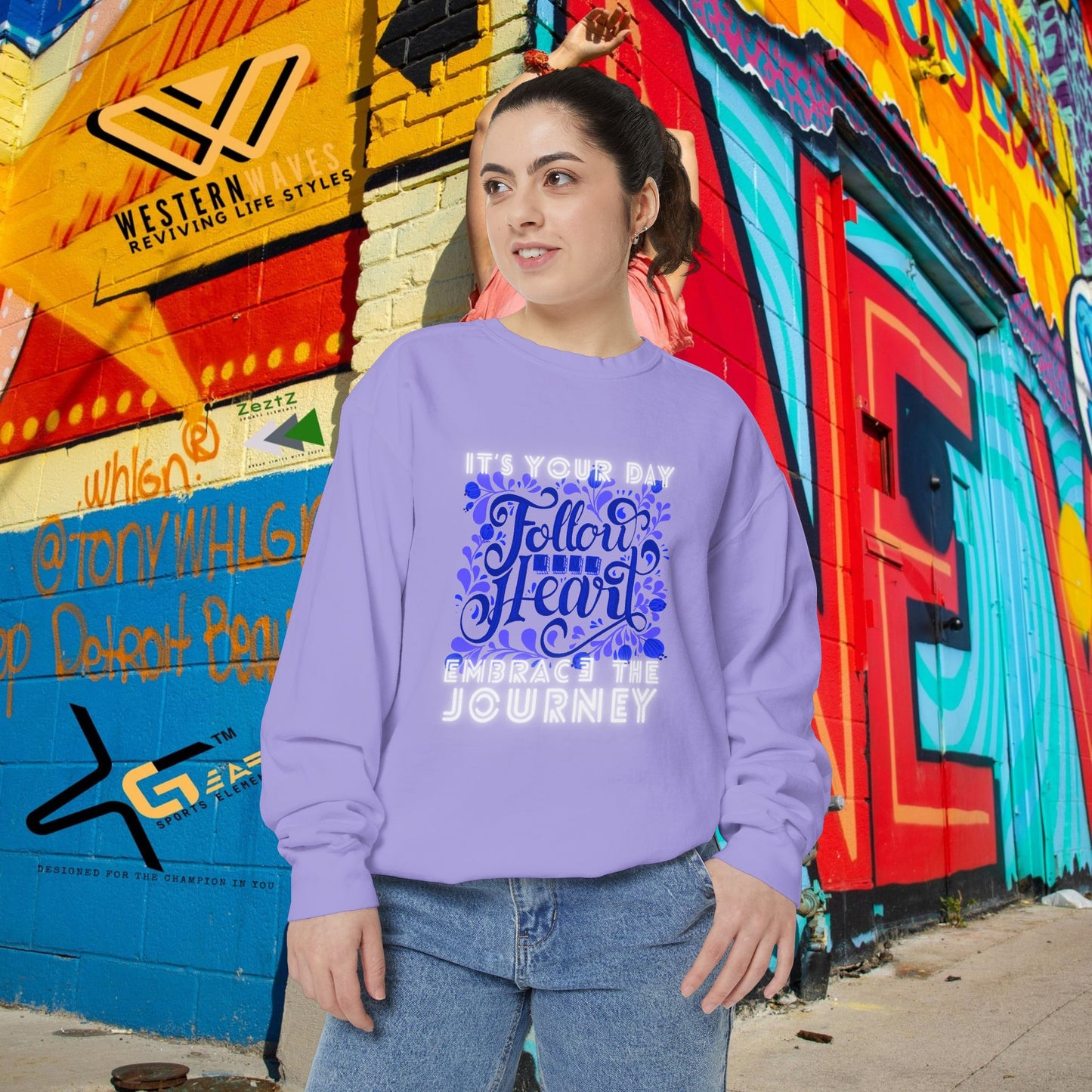Unisex Garment-Dyed Sweatshirt_ N3+ Series UGDSS PT2WW002_ Limited Edition by WesternWaves_