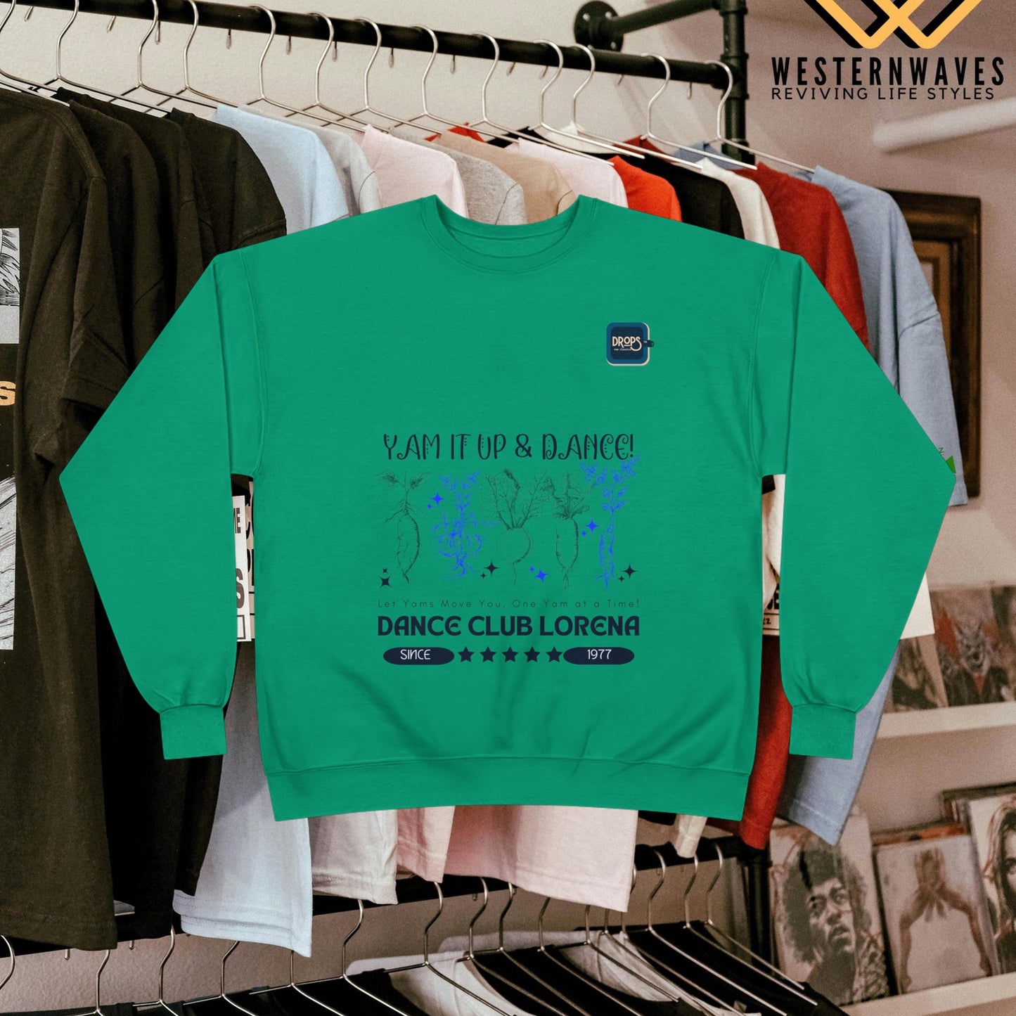 Unisex EcoSmart® Crewneck Sweatshirt_ N3 Series USESCNSS PT2WW001_ Limited Edition Perfect Blend of Comfort, Style, & Sustainability by WesternWaves: