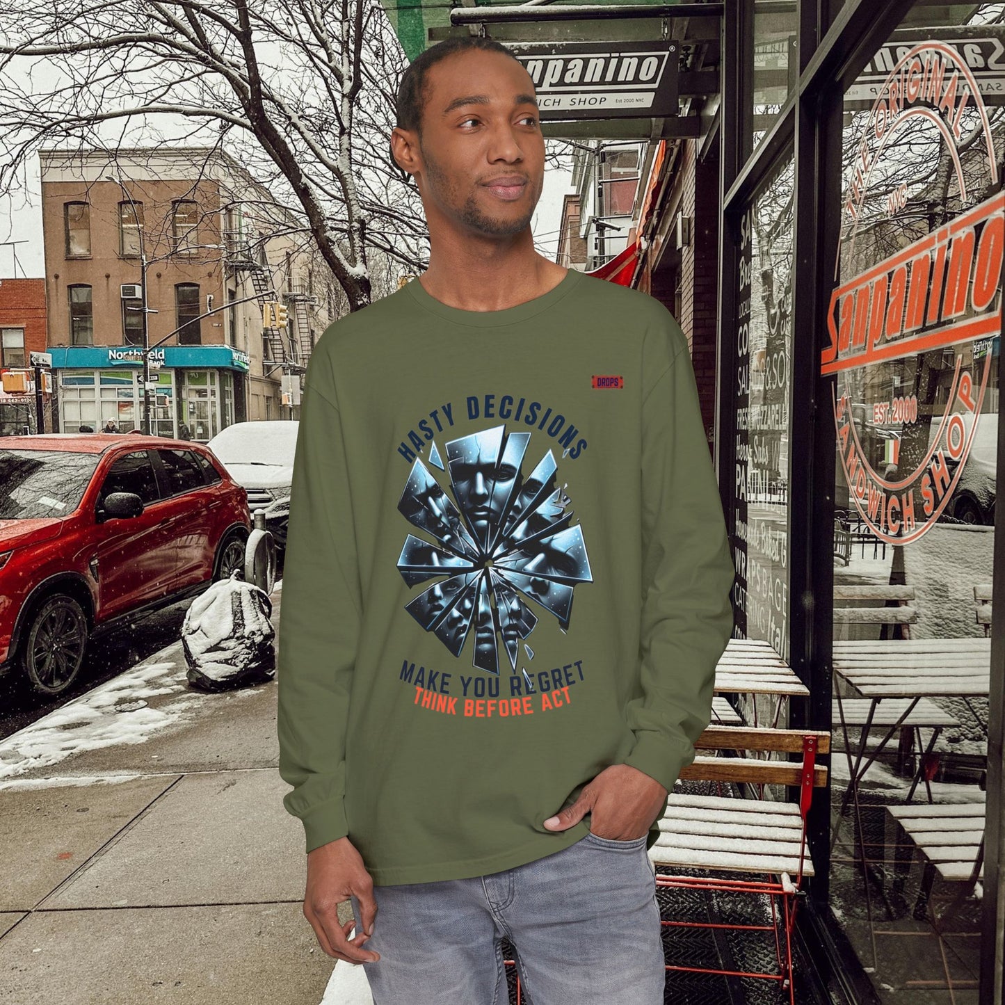 Unisex Long Sleeve T-shirt_ Series N8+ USLSTS PT2WW001_ HSD 009_ Limited Edition Trendy Statement Apparel by WesternWaves: