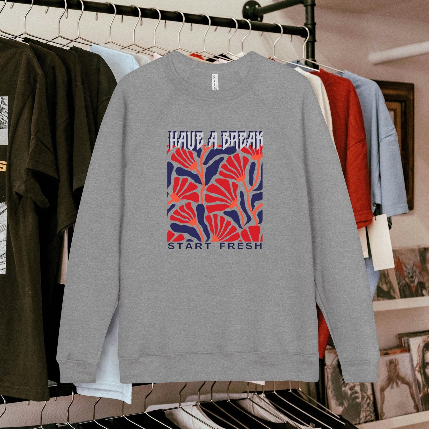 Unisex Sponge Fleece Raglan Sweatshirt_ Series UWD 062_ Limited Edition Cozy Fashion Streewear by WesternWaves: