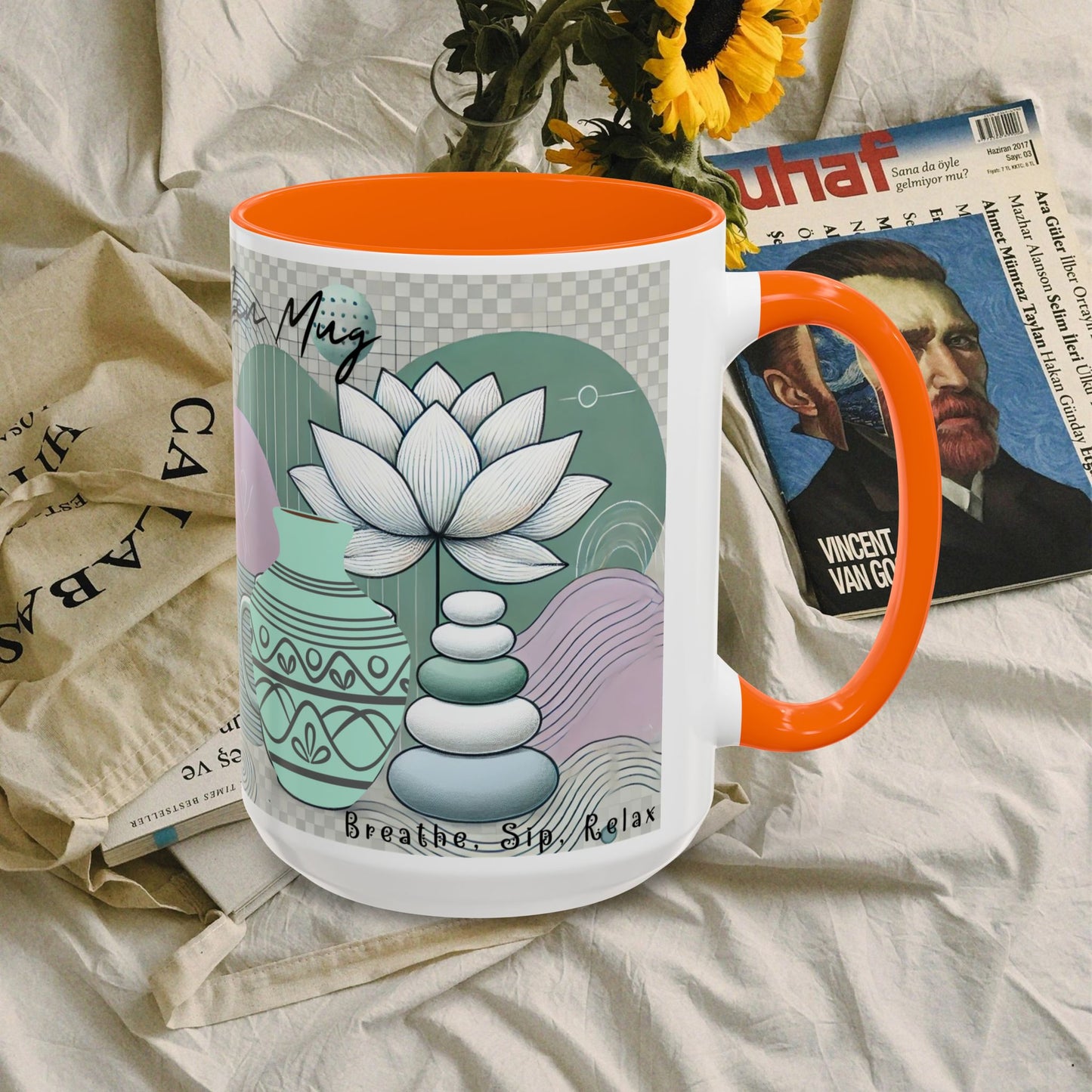 Accent Coffee Mug (11, 15oz) _ N3+ Series ACMUG PT2WW006_ Limited Edition Blend Style & Functionality by WesternWaves: