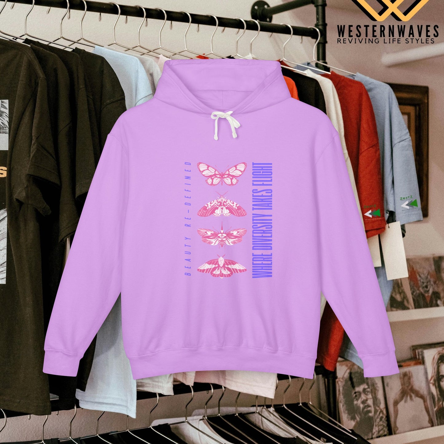 Unisex Lightweight Hooded Sweatshirt – N3+ Series USLWHSS PT2WW012_ Limited Edition Crafted Comfort by WesternWaves: