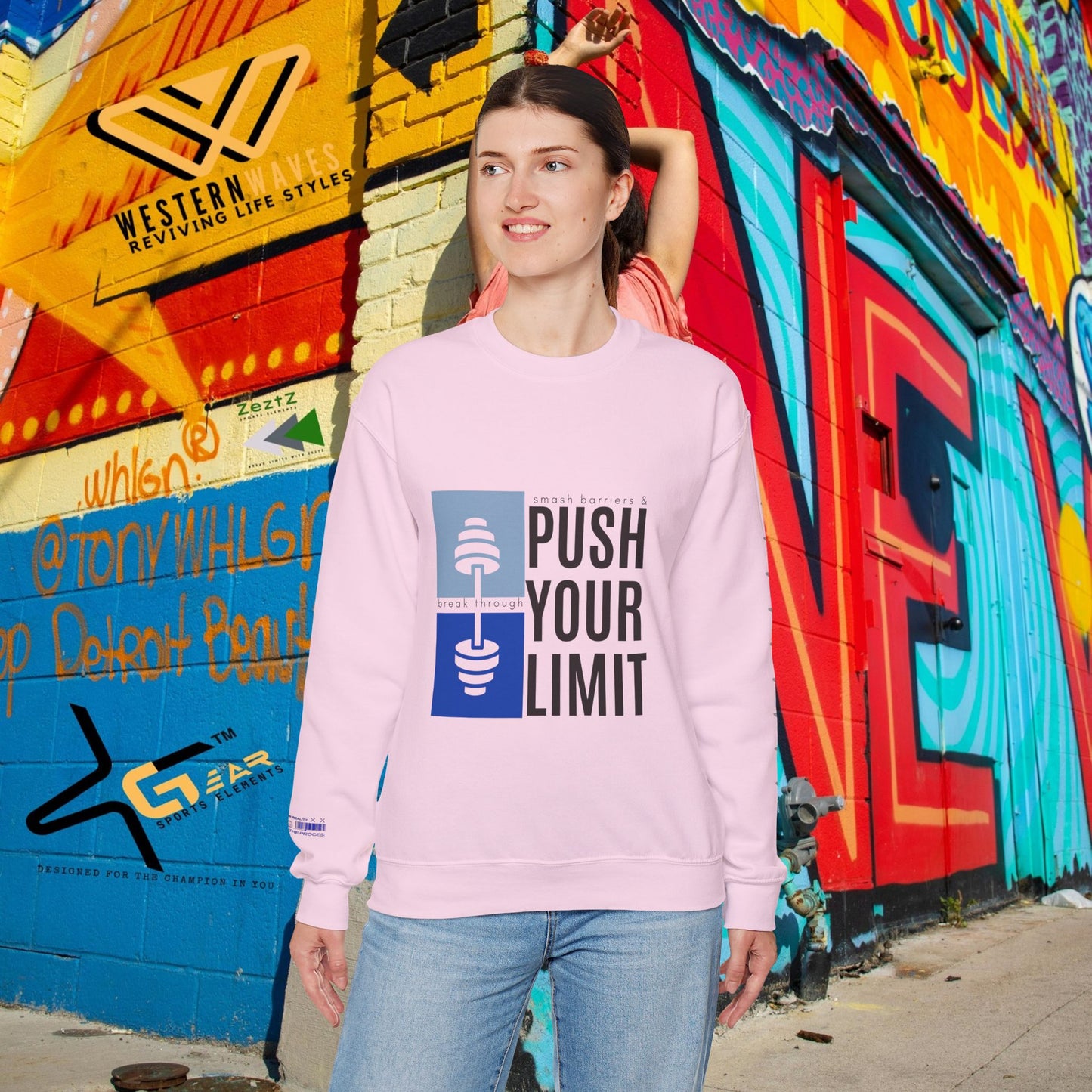 Unisex Heavy Blend™ Crewneck Sweatshirt_ N+ Series UHBCSS PT2WW027_ Limited Edition by WesternWaves: