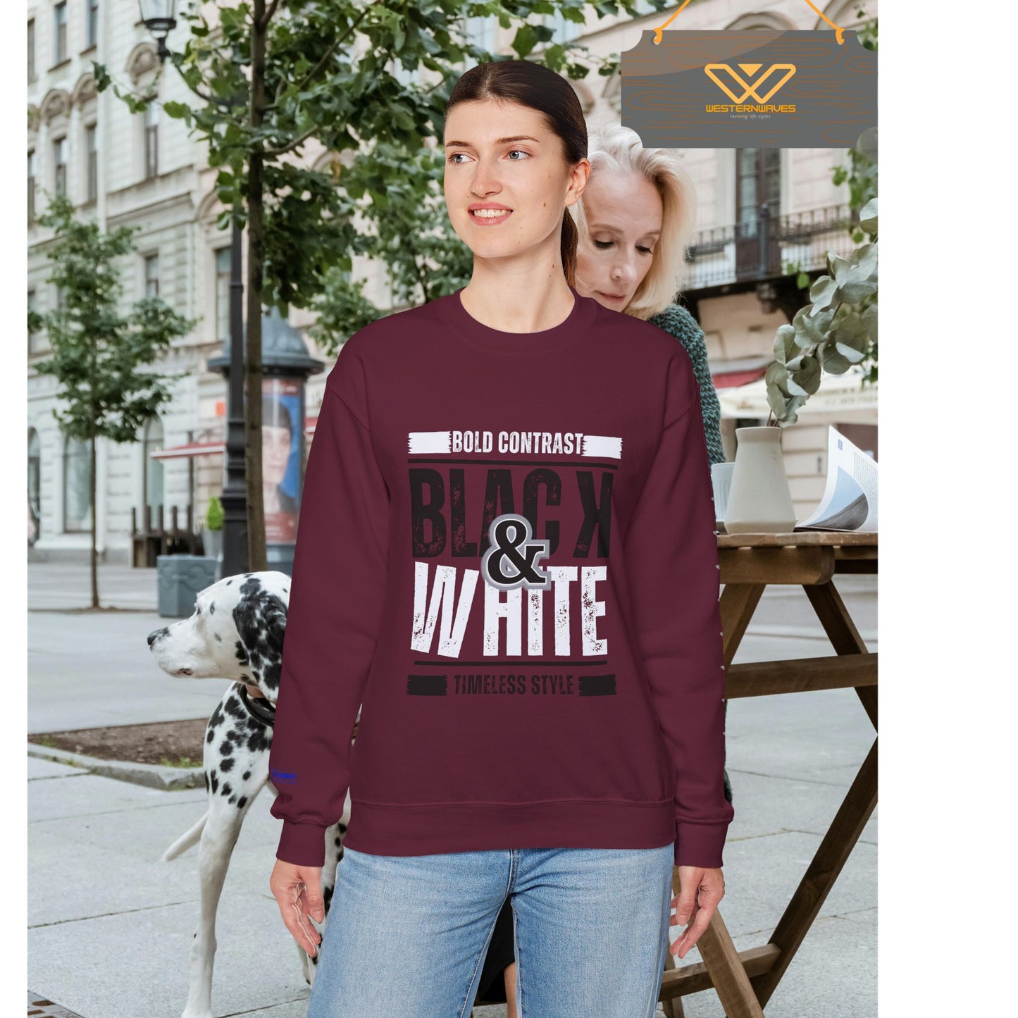 Unisex Heavy Blend™ Crewneck Sweatshirt_ N+ Series UHBCSS PT2WW028_ Limited Edition by WesternWaves: