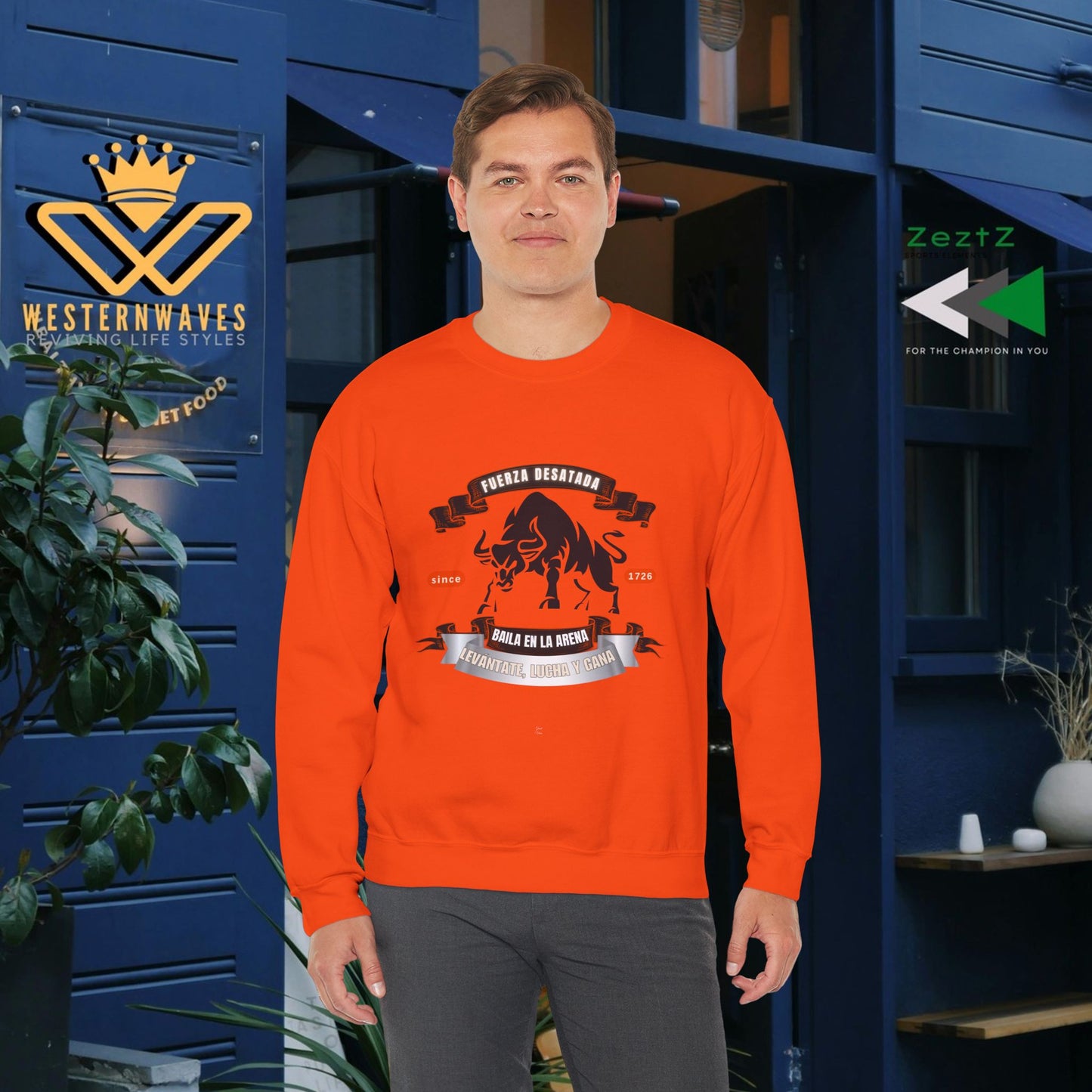 Unisex Heavy Blend™ Crewneck Sweatshirt_ N3+ Series UHBCSS PT2WW038_ Limited Edition Pure Luxury By WesternWaves: