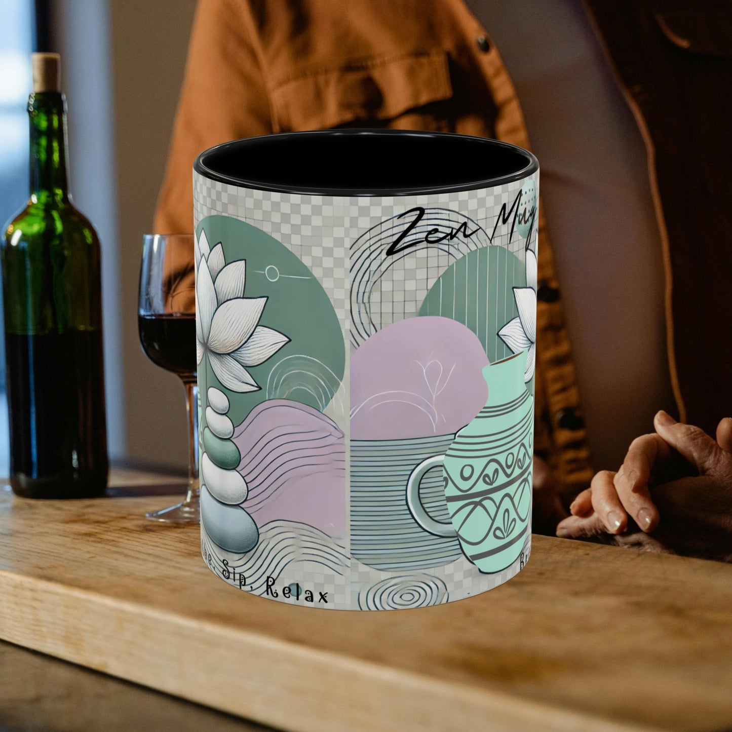 Accent Coffee Mug (11, 15oz) _ N3+ Series ACMUG PT2WW006_ Limited Edition Blend Style & Functionality by WesternWaves: