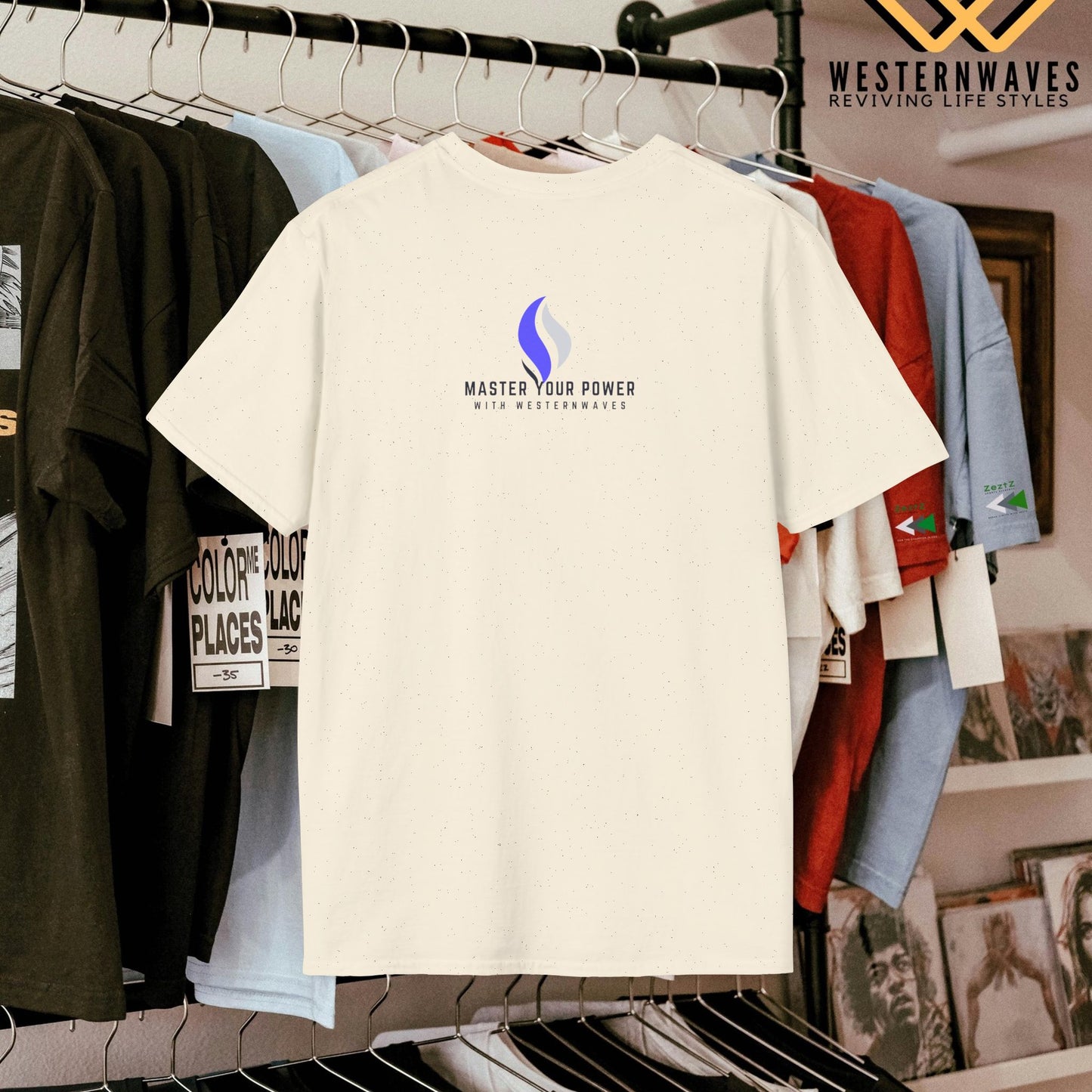 Unisex Softstyle T-Shirt_ N3+ USSTS FT2WW005_ Redefine Relaxation Limited Edition by WesternWaves: