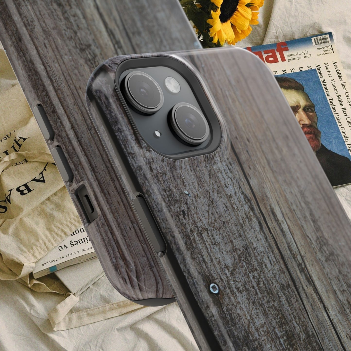 Impact-Resistant Tough Cases_ iPhone Case_ Series N8+ TCPCASE PT2WW006_ Limited Edition Wooden Grain Phone Case for iPhones by WesternWaves: