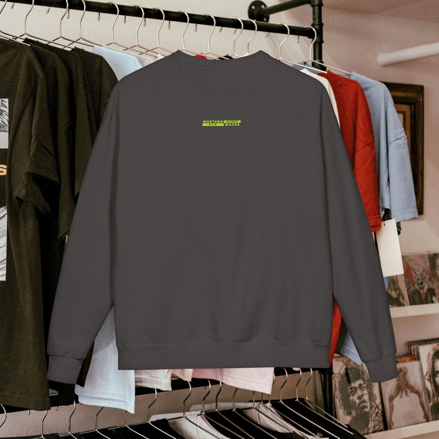 Unisex ComfortWash® Garment Dyed Crewneck Sweatshirt_ N7* Series USCGDCNSS PT2WW001_ Limited Edition Comfort & Retro Flair by WesternWaves:
