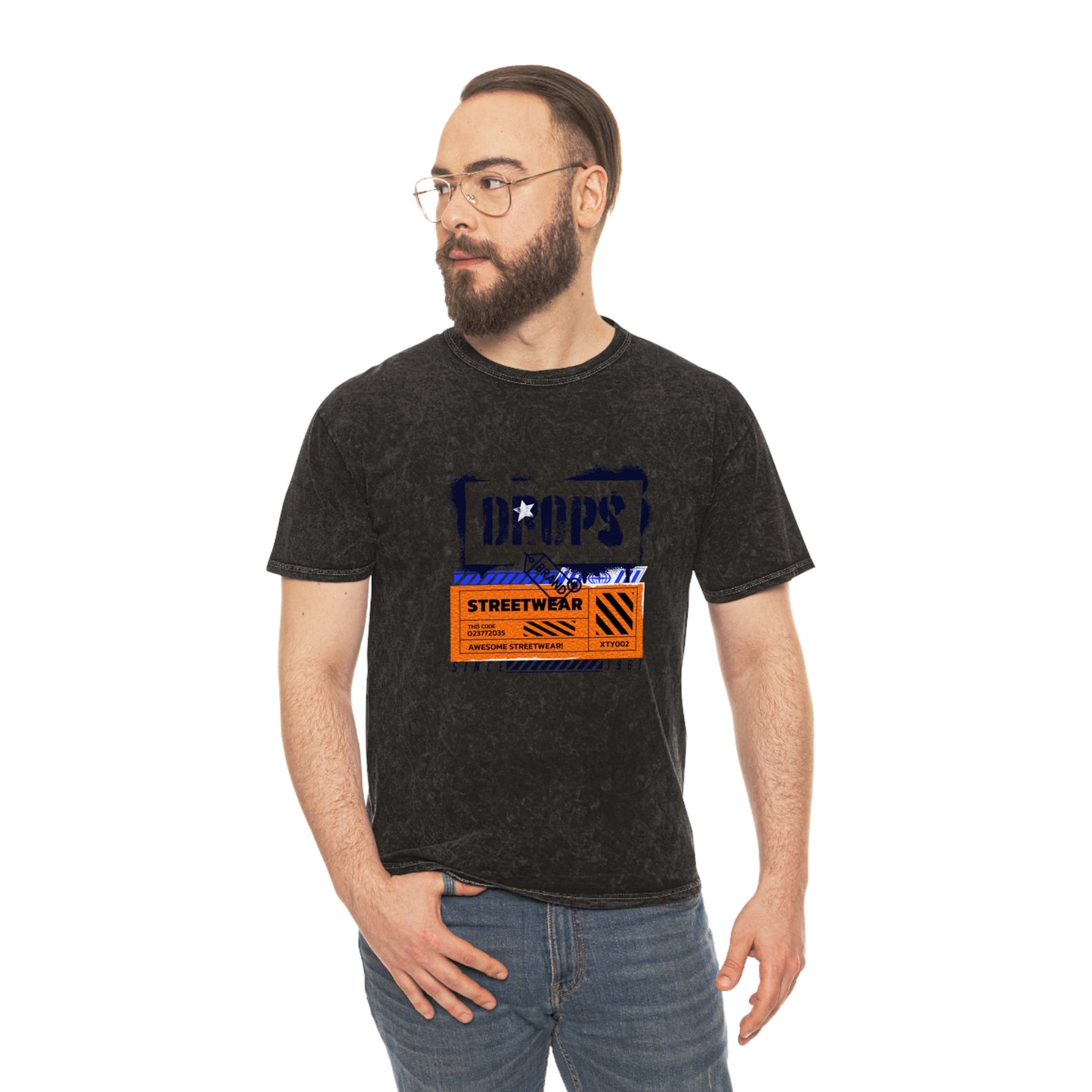 Unisex Mineral Wash T-Shirt_ N3+ Series UMWTS PT2WW001_ Limited Edition Retro Revival Experience by WesternWaves: