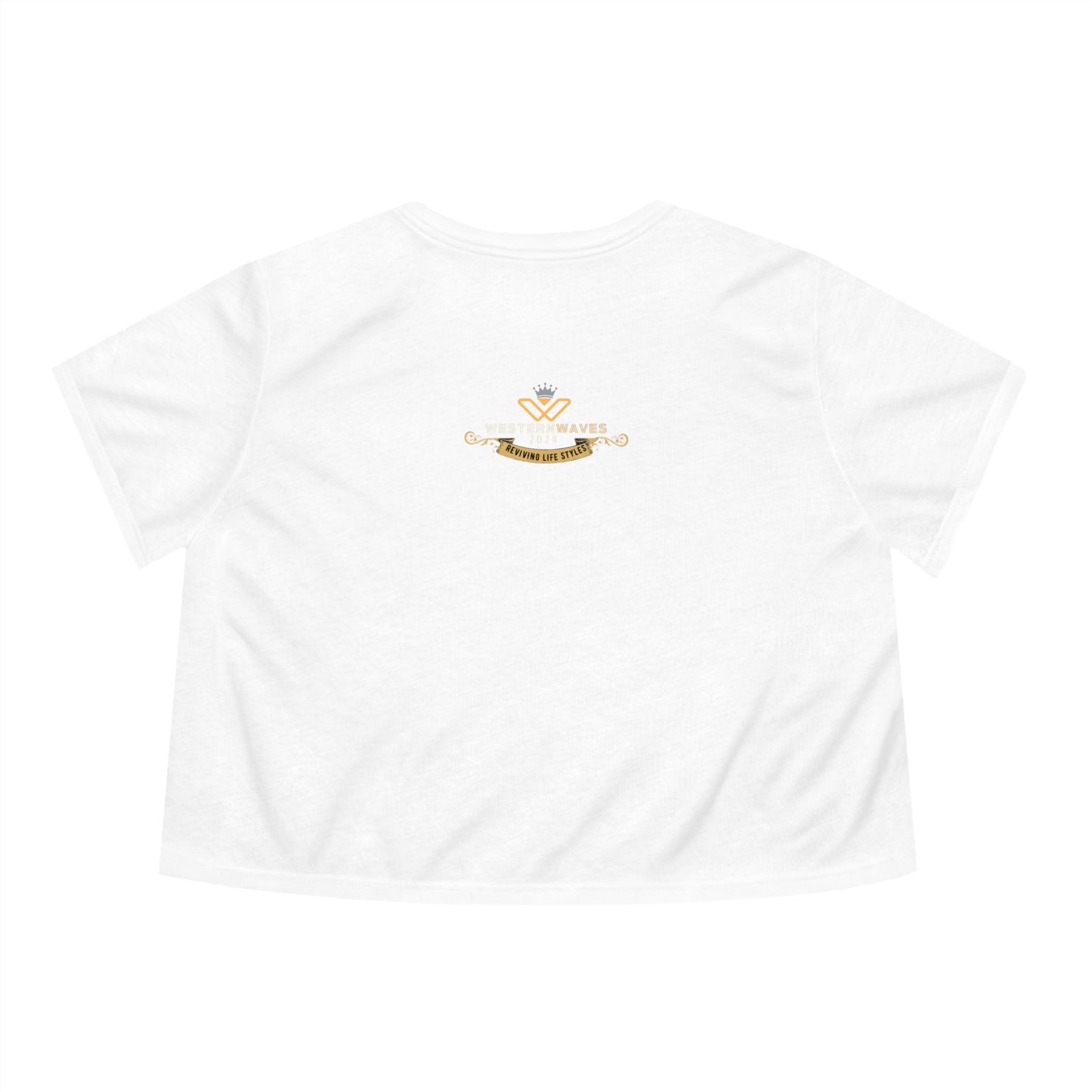 Women's Flowy Cropped Tee_ N+ Series WFCT PT2WW001_ Chic Comfort Tee by Bella + Canvas_ Limited Edition by WesternWaves:
