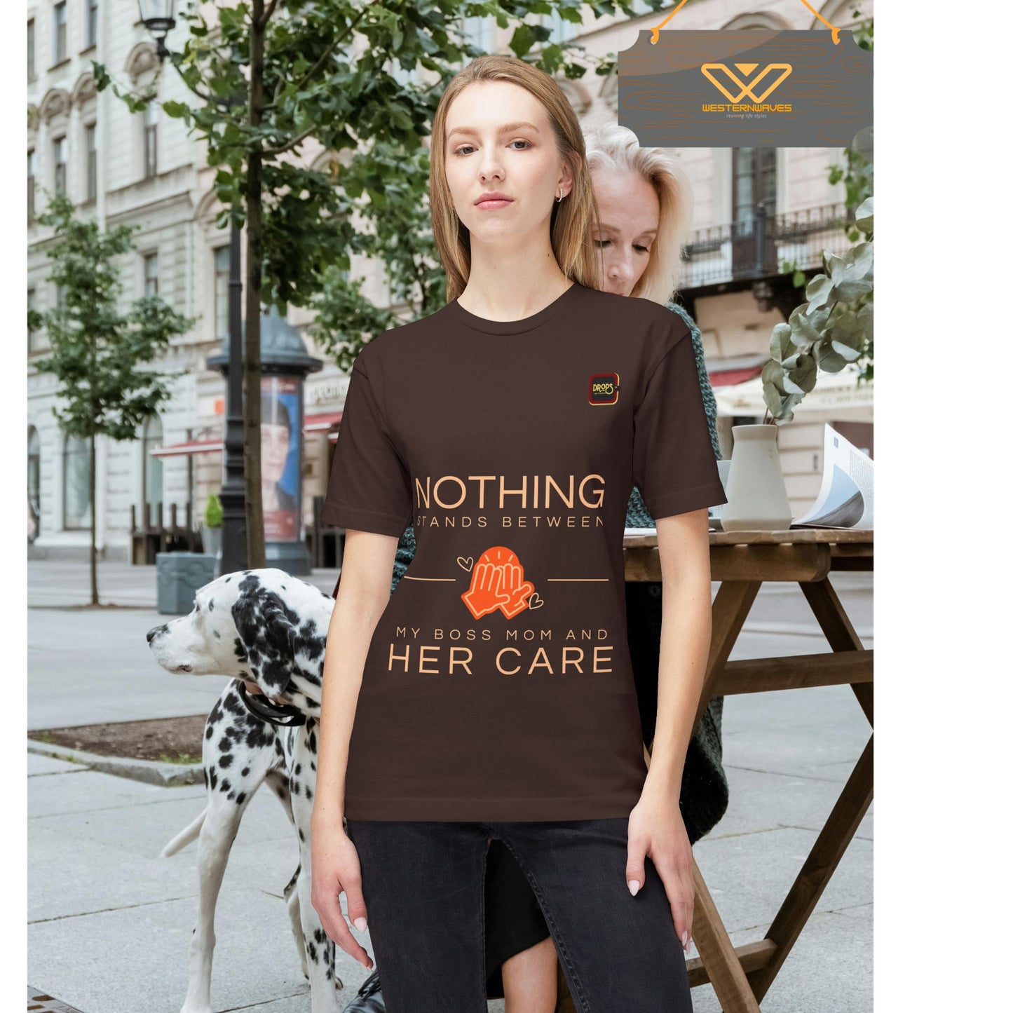 Unisex Midweight T-shirt, Made in USA_ N+ Series UMTS PT2WW007_ Limited Edition Design by WesternWaves: