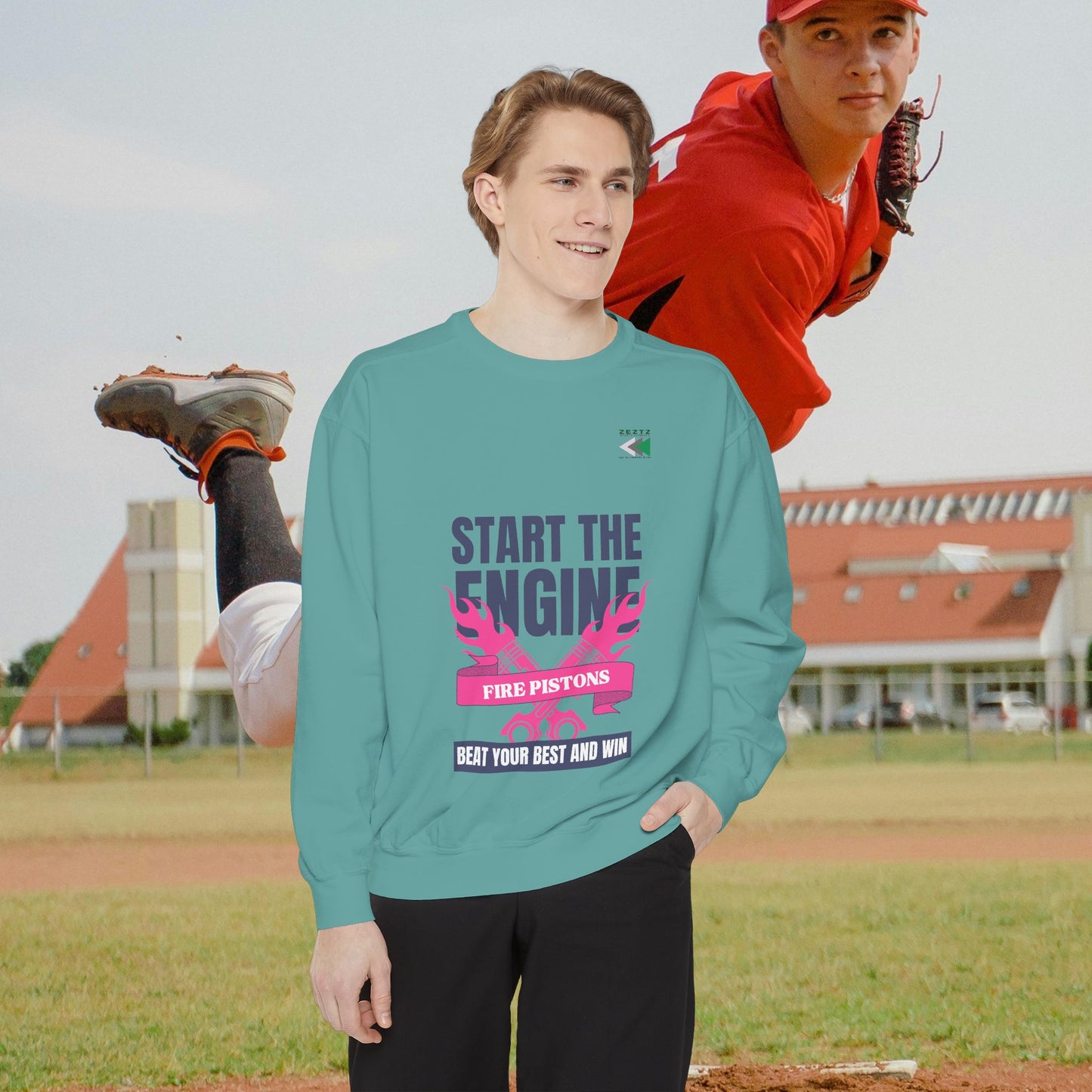 Unisex Garment-Dyed Sweatshirt_ N2 Series USGDSS PT2WW002_ Limited Edition Masterpiece of ‘ZeztZ’ Sports Brand _ Luxury & Casual Comfort by WesternWaves: