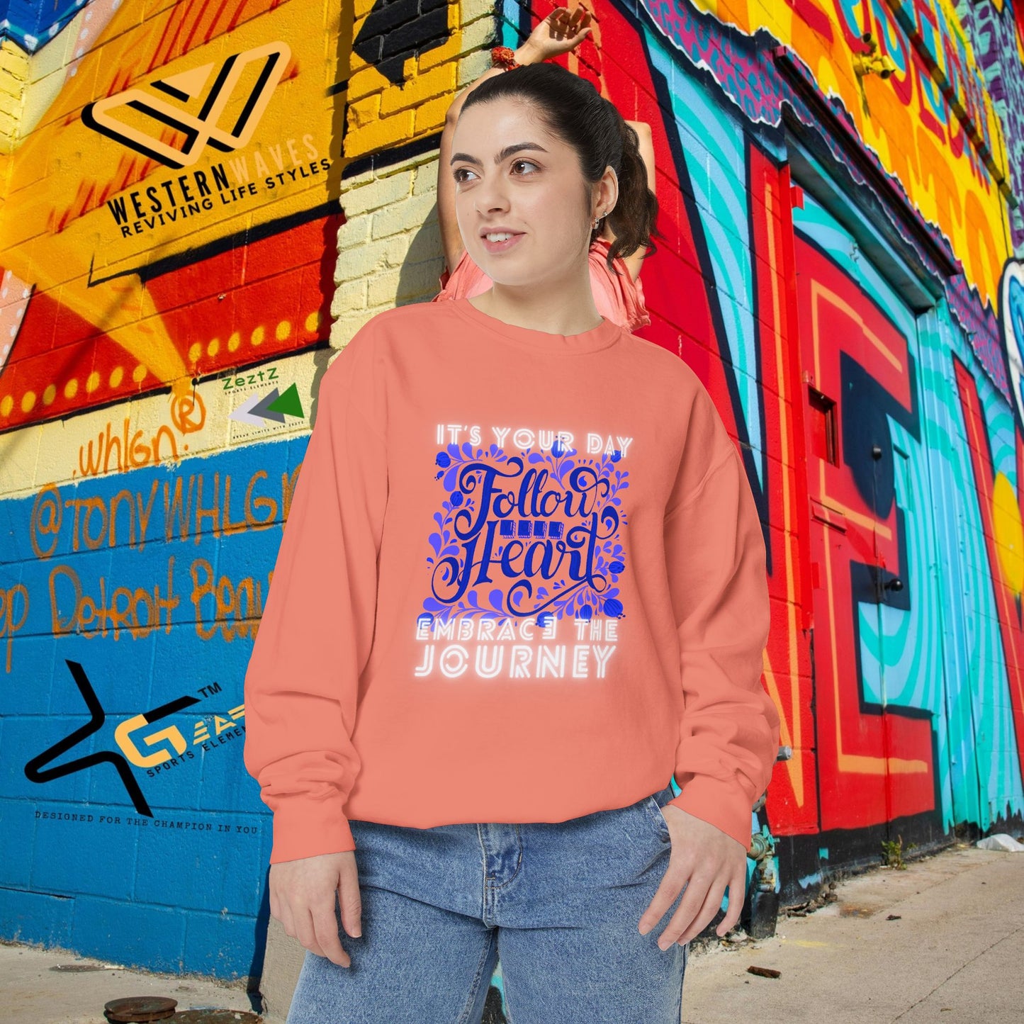 Unisex Garment-Dyed Sweatshirt_ N3+ Series UGDSS PT2WW002_ Limited Edition by WesternWaves_
