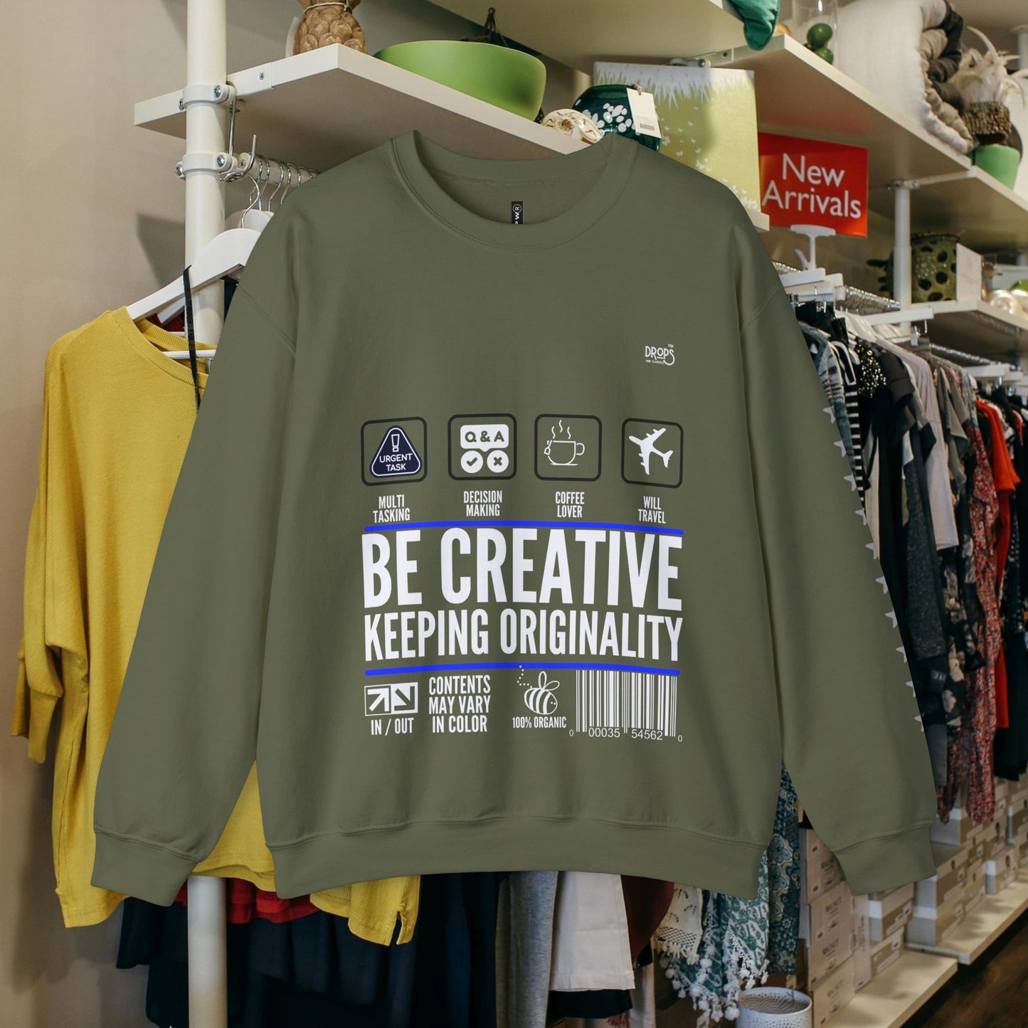 Unisex Heavy Blend™ Crewneck Sweatshirt_ N2 Sports Series UHBCSS PT2WW004_ Limited Edition 'DROPS' Brand Sweatshirt by WesternWaves: