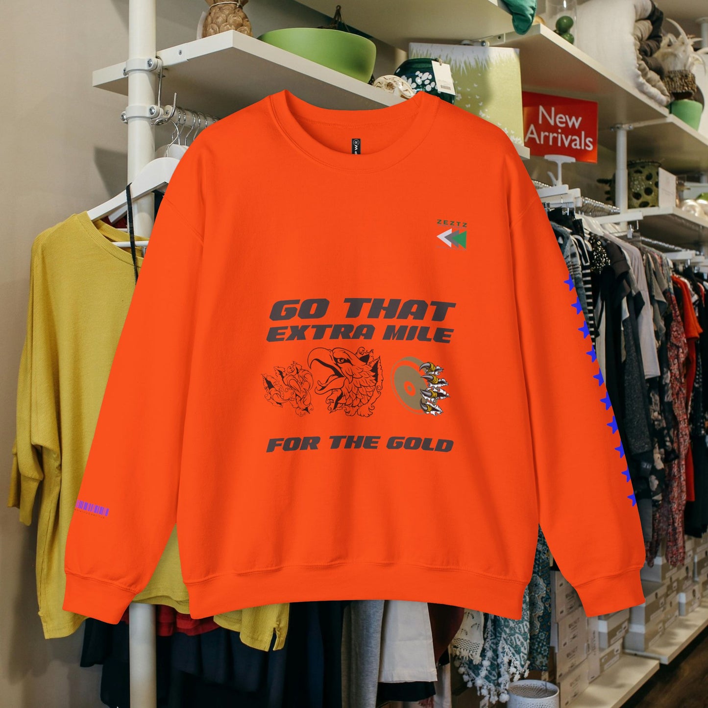 Unisex Heavy Blend™ Crewneck Sweatshirt_ N2 Sports Series UHBCSS PT2WW005_ Limited Edition ‘Zeztz’ Brand Sports Elements by WesternWaves: