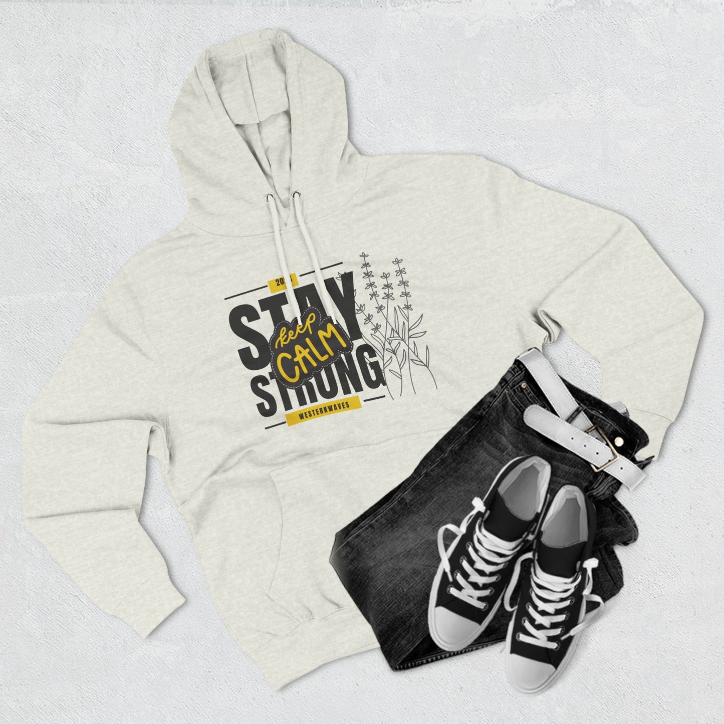 Three-Panel Fleece Hoodie_ N3+ Series PFH PT2WW001_ Limited Edition Sustainable Fashion by WesternWaves: