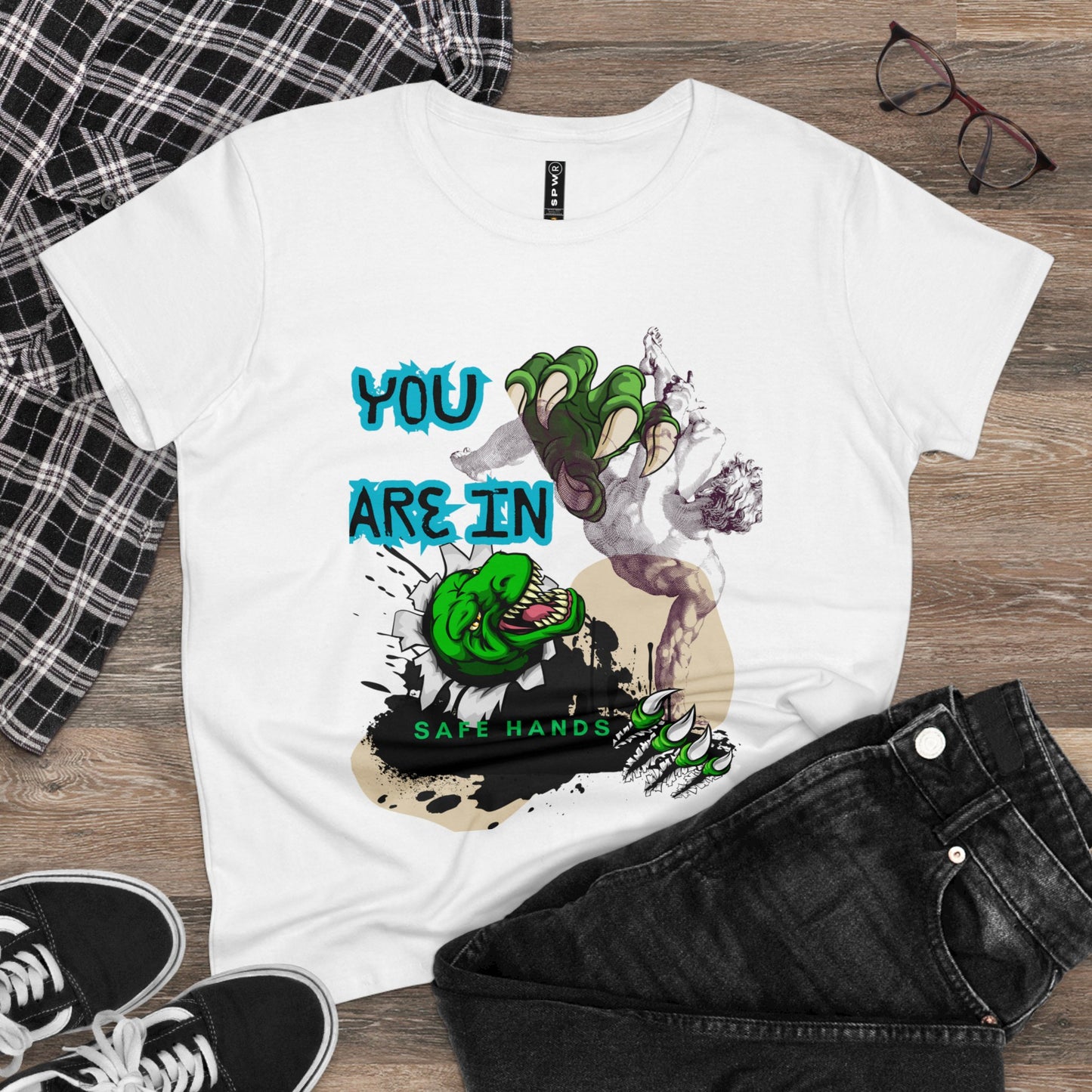 Women's Midweight Cotton Tee_ Essential Comfort_ N2+ Series SSTS PT2WW004_ Limited Edition Perfect Blend of Comfort by WesternWaves: