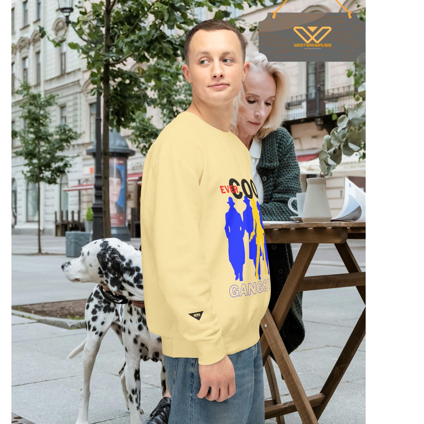 Unisex Lightweight Crewneck Sweatshirt_ N3+ Series ULWCSS PT2WW001_ Limited Edition by WesternWaves: