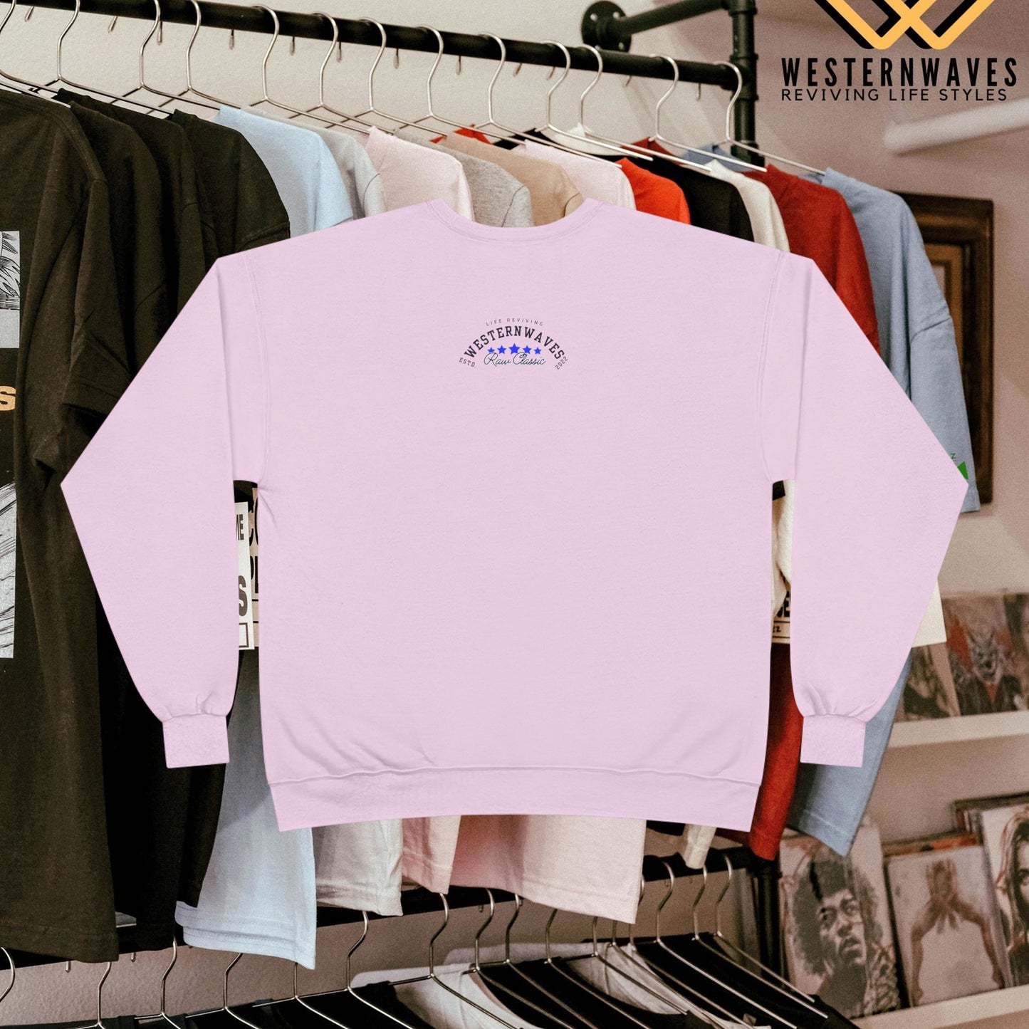 Unisex EcoSmart® Crewneck Sweatshirt_ N3 Series USESCNSS PT2WW001_ Limited Edition Perfect Blend of Comfort, Style, & Sustainability by WesternWaves: