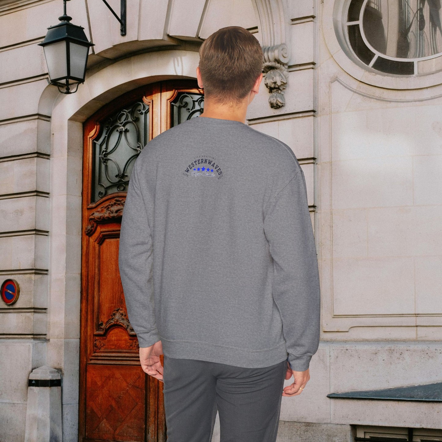 Unisex Heavy Blend™ Crewneck Sweatshirt_ N2 Sports Series UHBCSS PT2WW004_ Limited Edition 'DROPS' Brand Sweatshirt by WesternWaves: